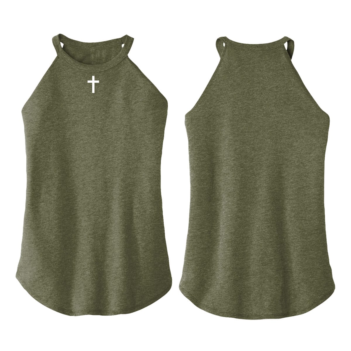 OurTrueGod Customs Apparel Cross Rocker Tank (Front)
