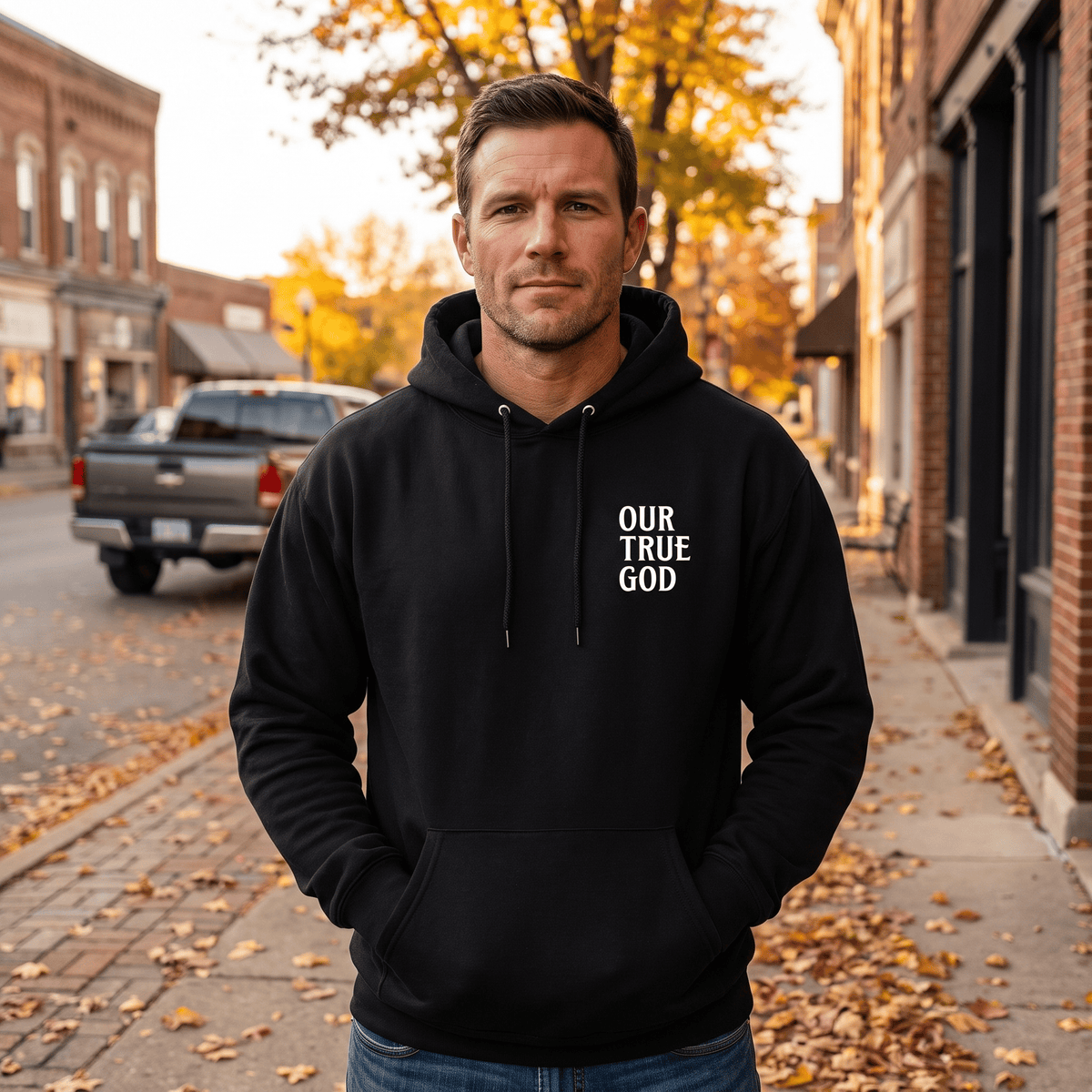 OurTrueGod Customs Apparel Every Knee Will Bow Hoodie