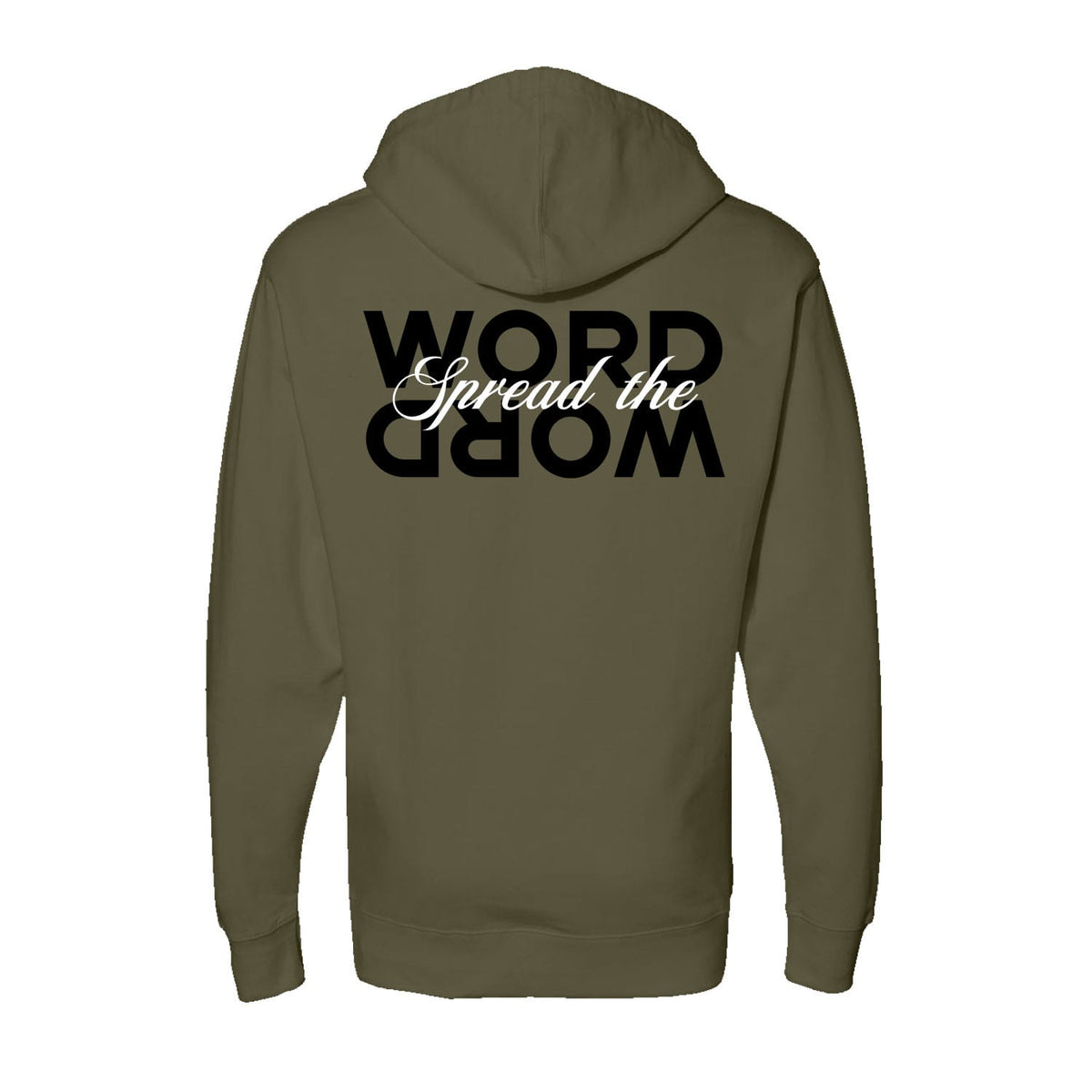 Spread The Word Hoodie in Army