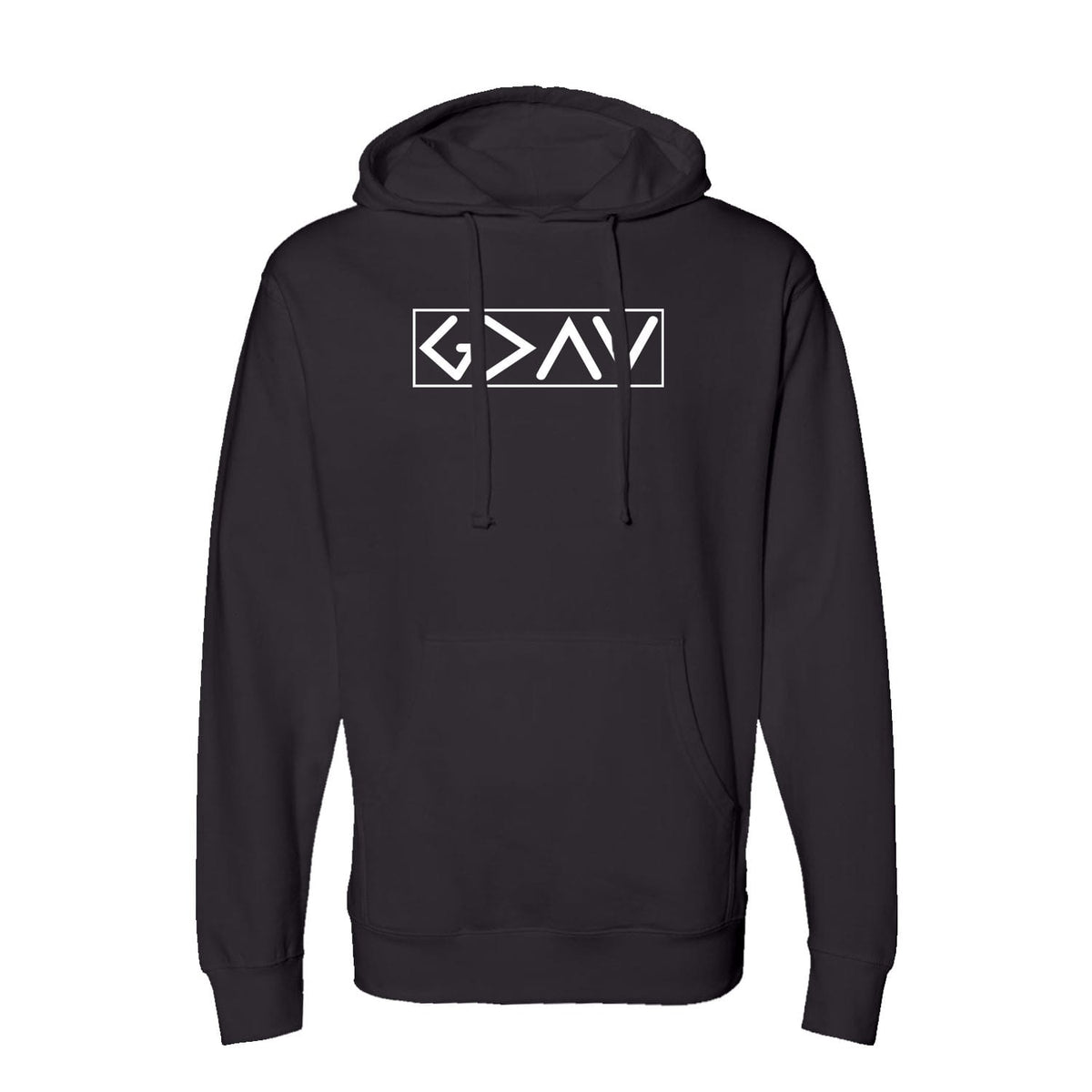 God is Greater than the High and Lows Hoodie in Black