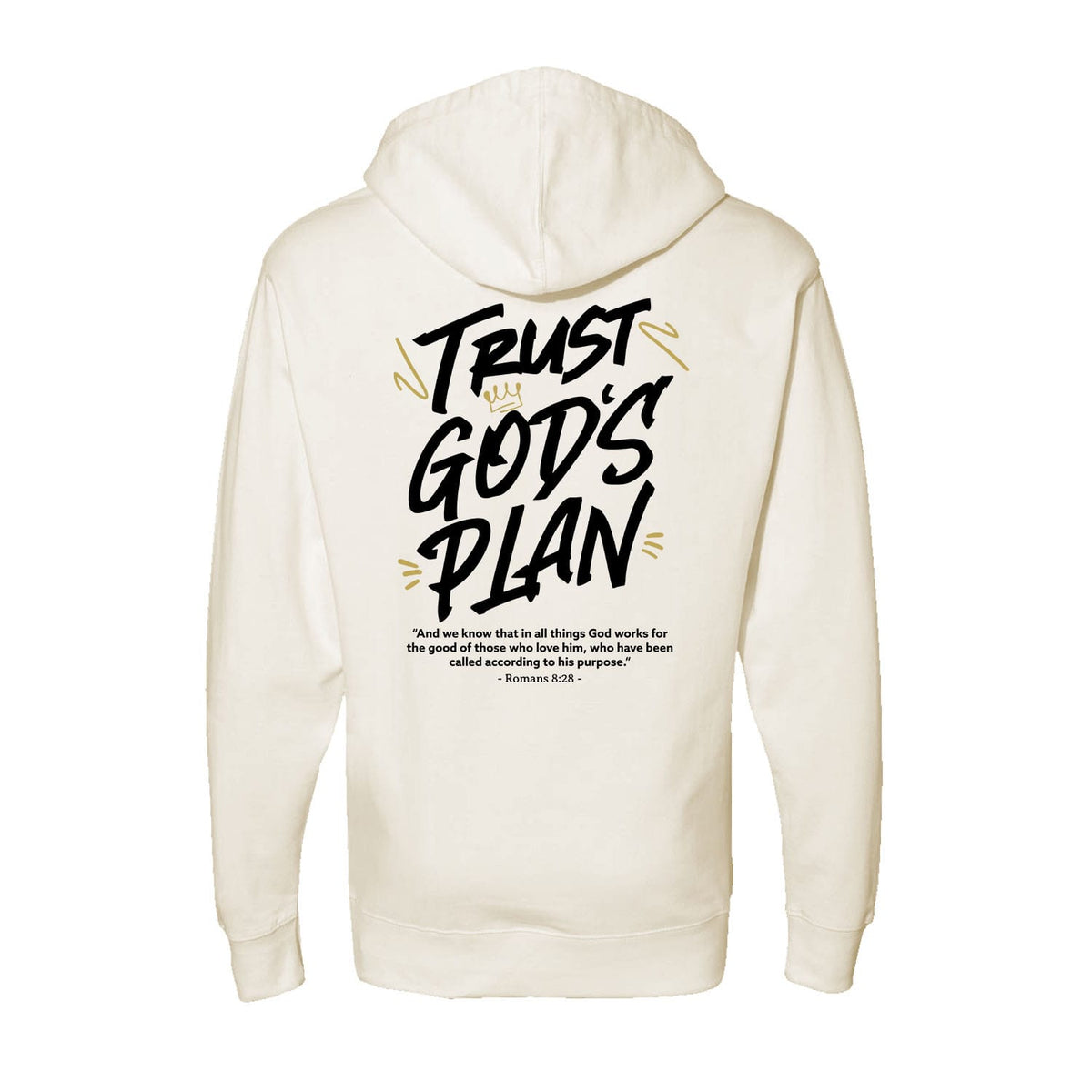Trust God's Plan Hoodie in Bone