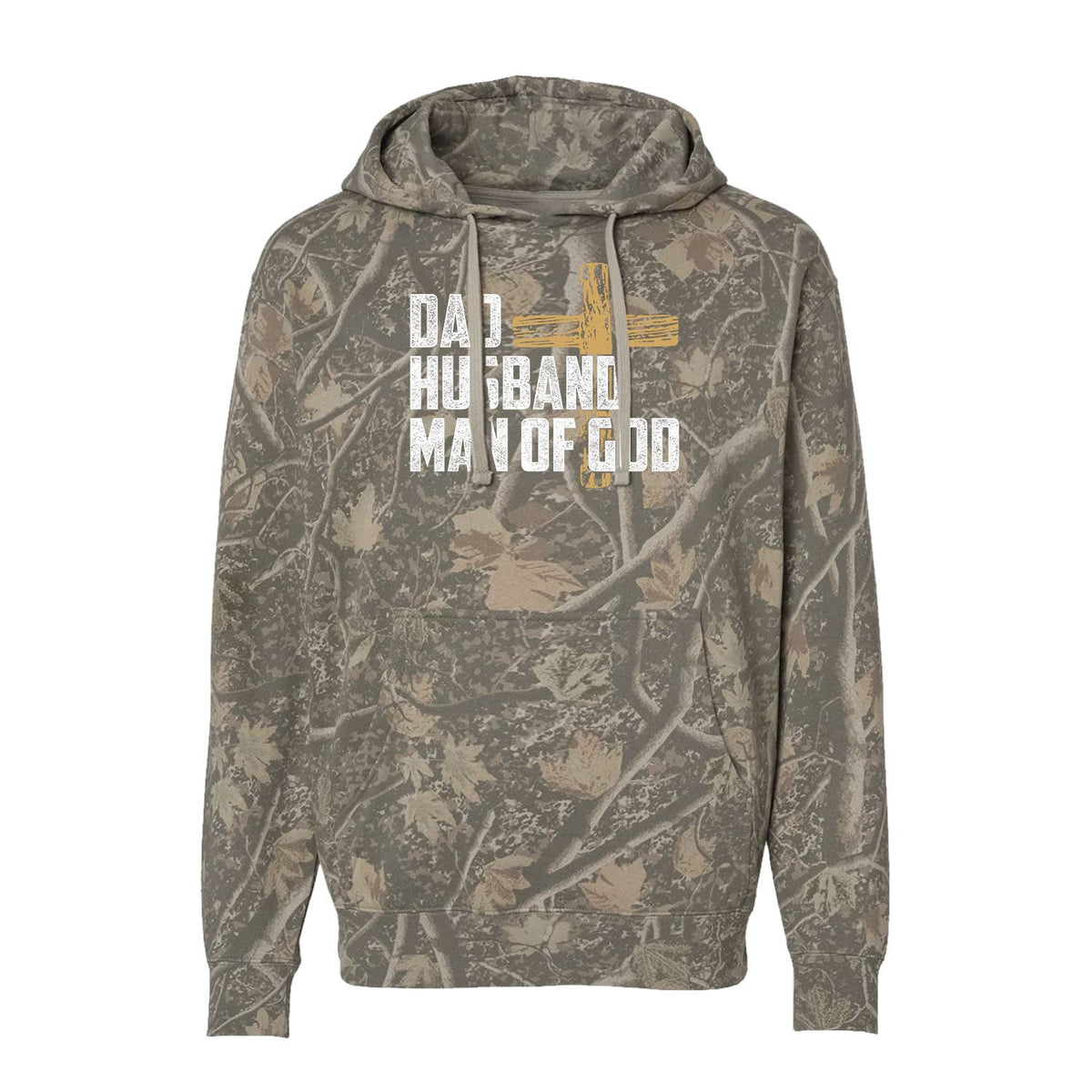 Dad, Husband, Man Of God Hoodie in Deadwood Tree Camo