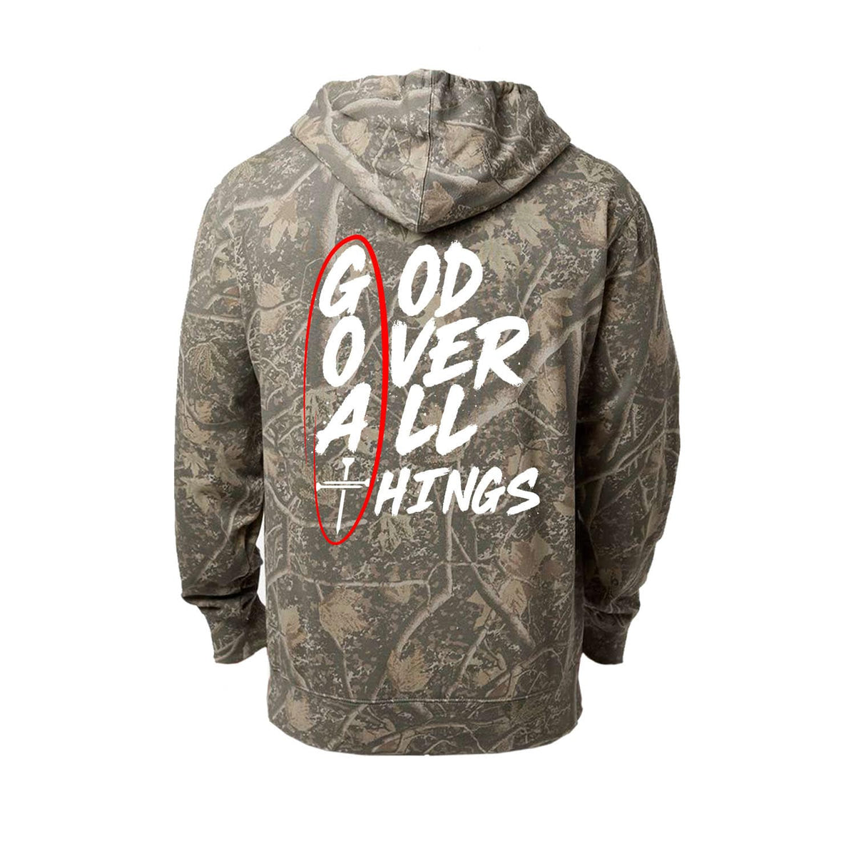 OurTrueGod Customs Apparel Hoodie / Deadwood Tree Camo / S God Over All Things Hoodie