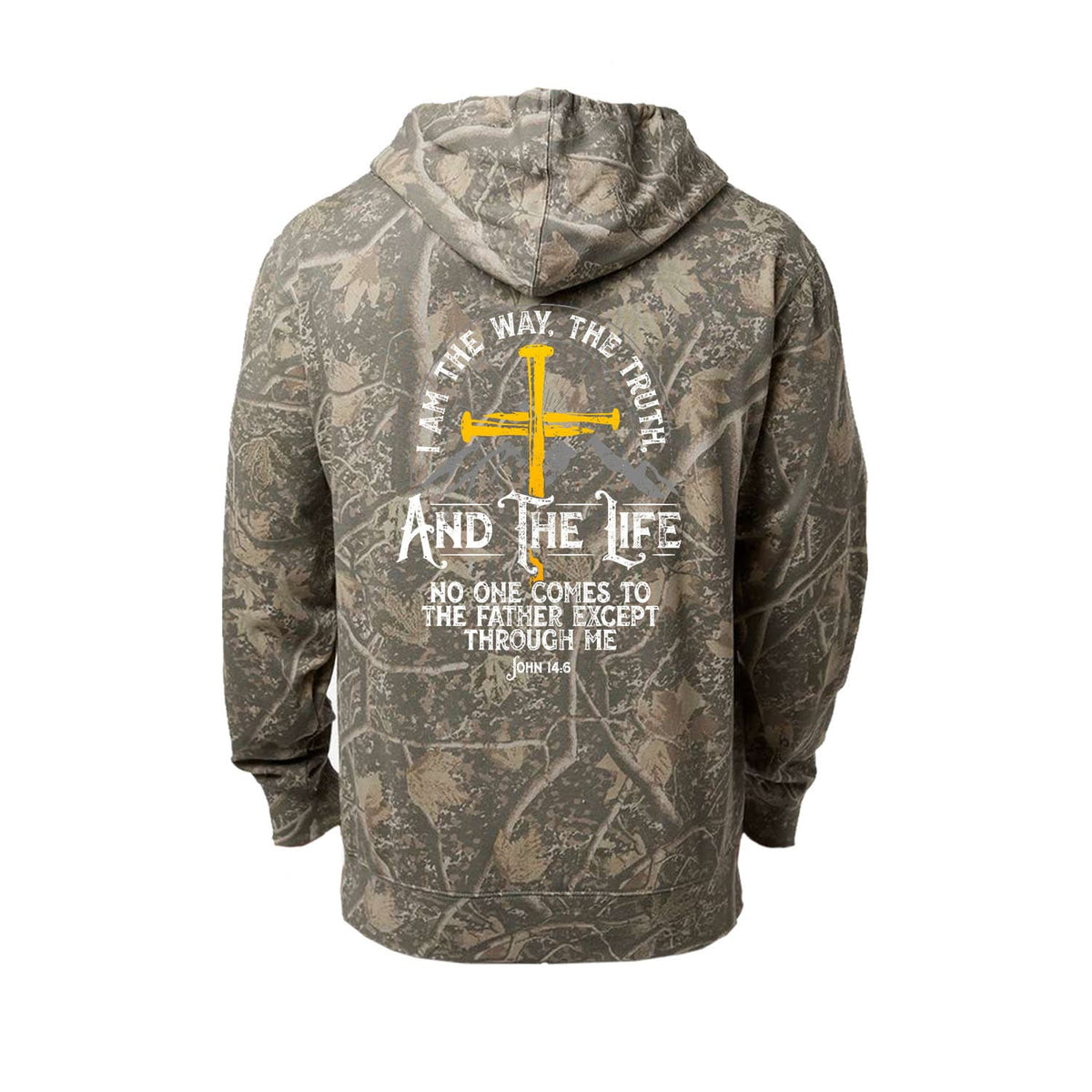 I am the Way, The Truth, And the Life - John 14:6 Hoodie in Deadwood Tree Camo