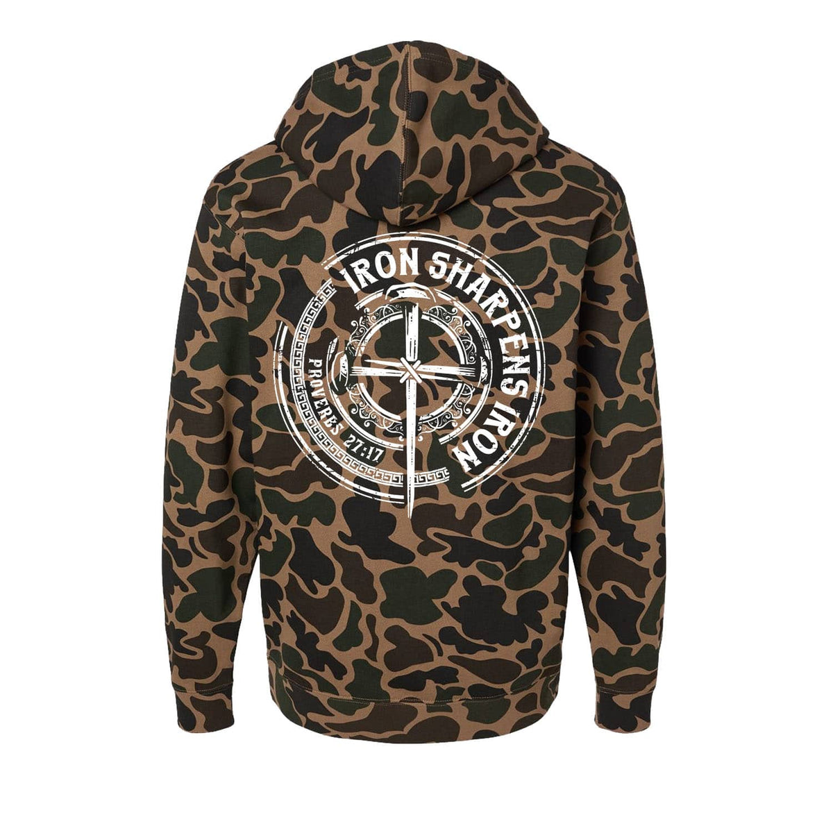 Iron Sharpens Iron - Proverbs 27:17 Hoodie in Duck Camo