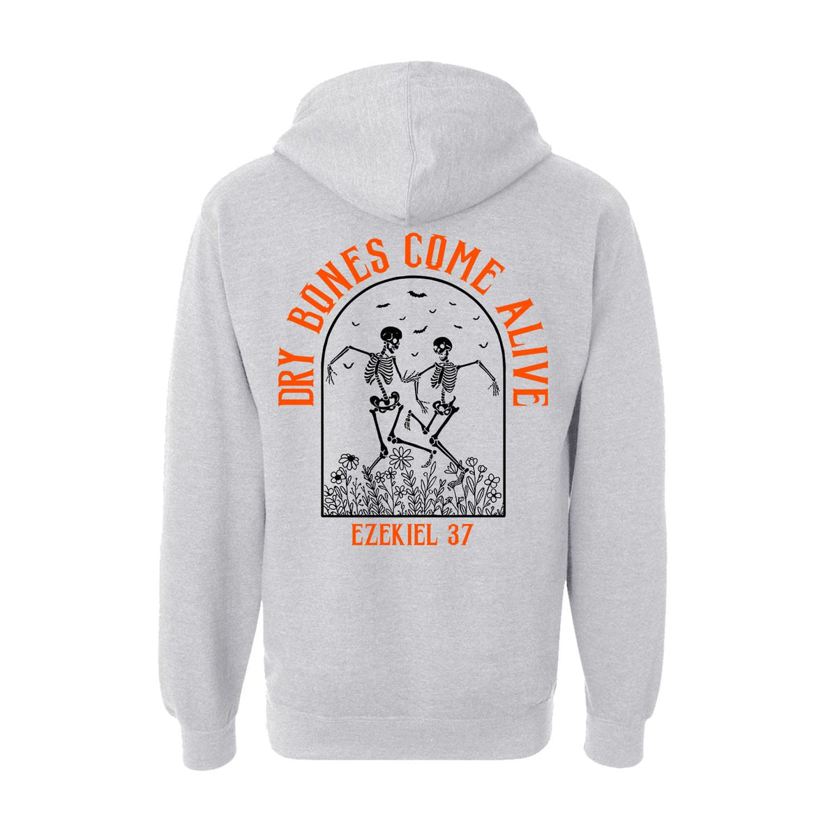 Dry Bones Come Alive Hoodie in Grey Heather