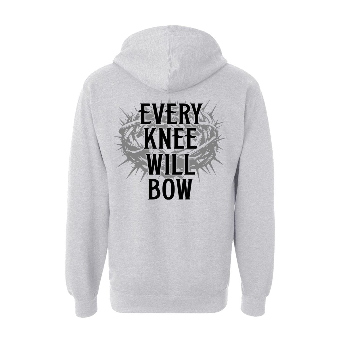 Every Knee Will Bow Hoodie in Grey Heather