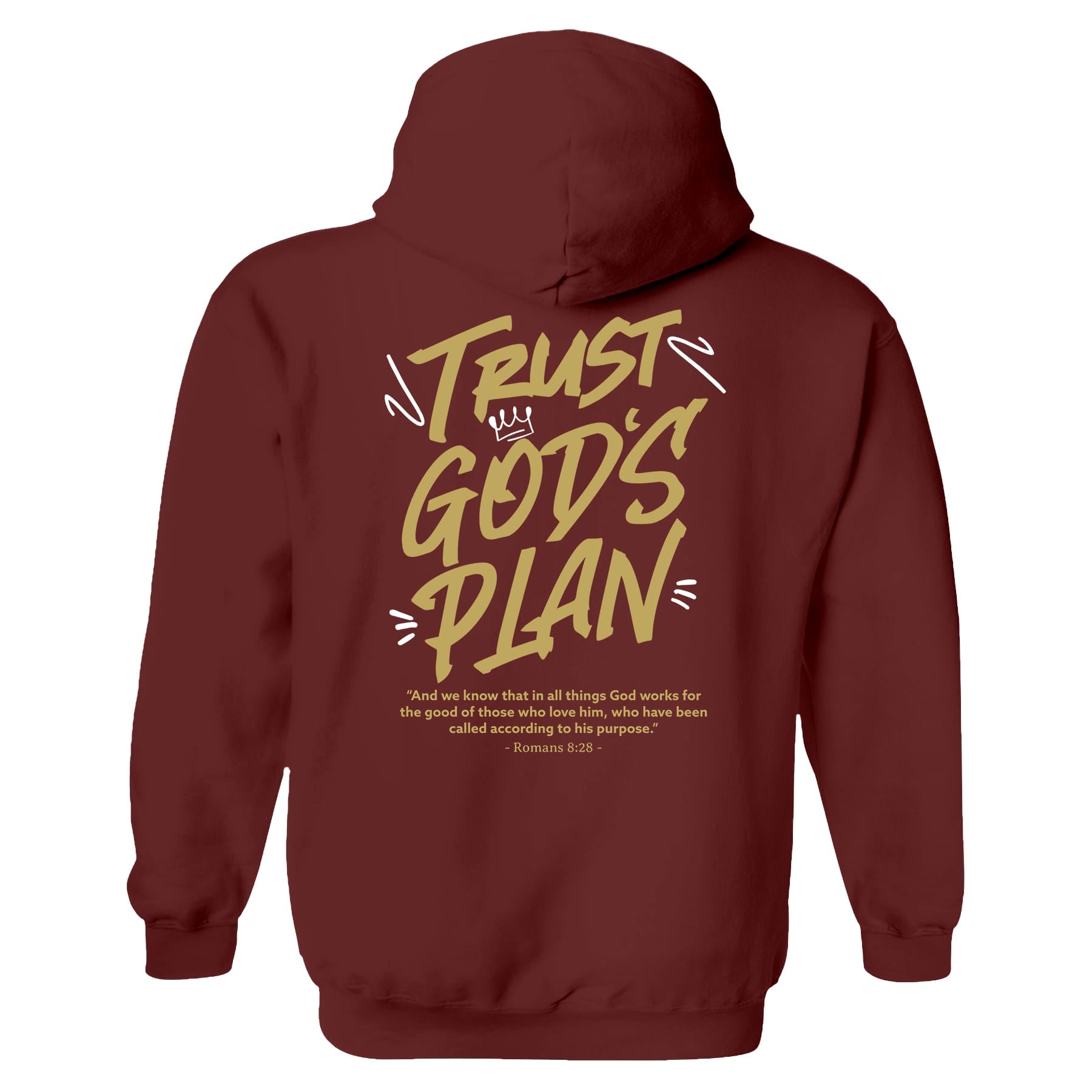 OurTrueGod Customs Apparel Hoodie / Maroon / S Trust God's Plan Hoodie