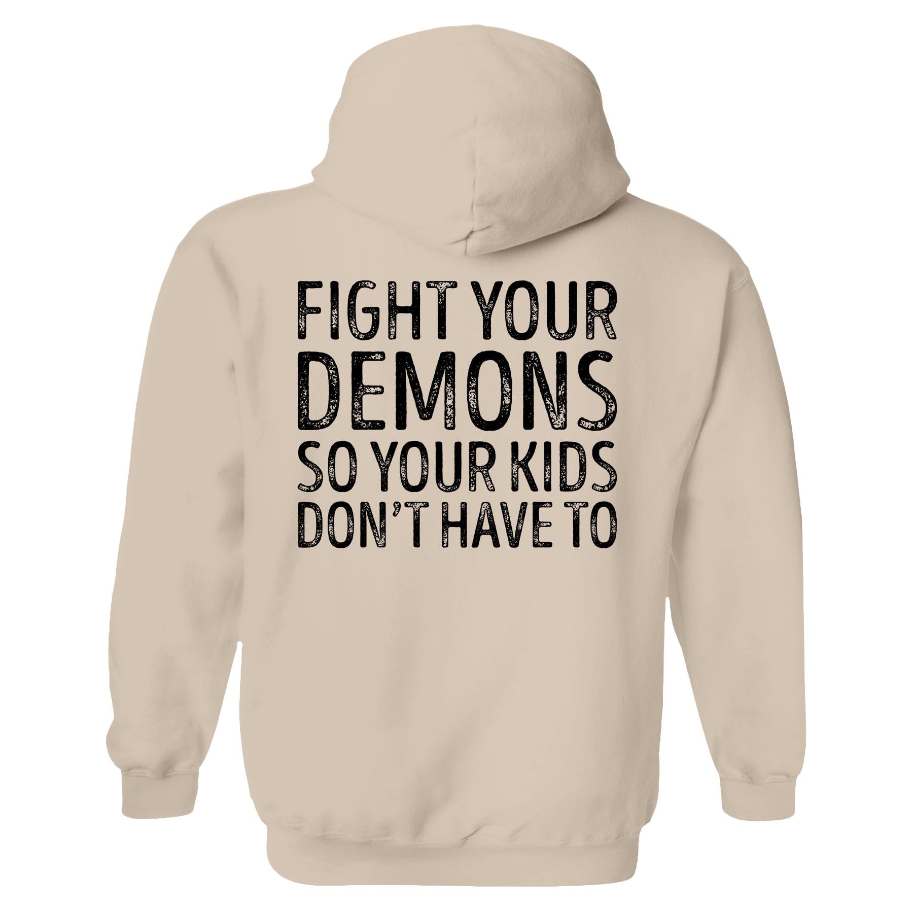 OurTrueGod Customs Apparel Hoodie / Natural / S Fight Your Demons Hoodie