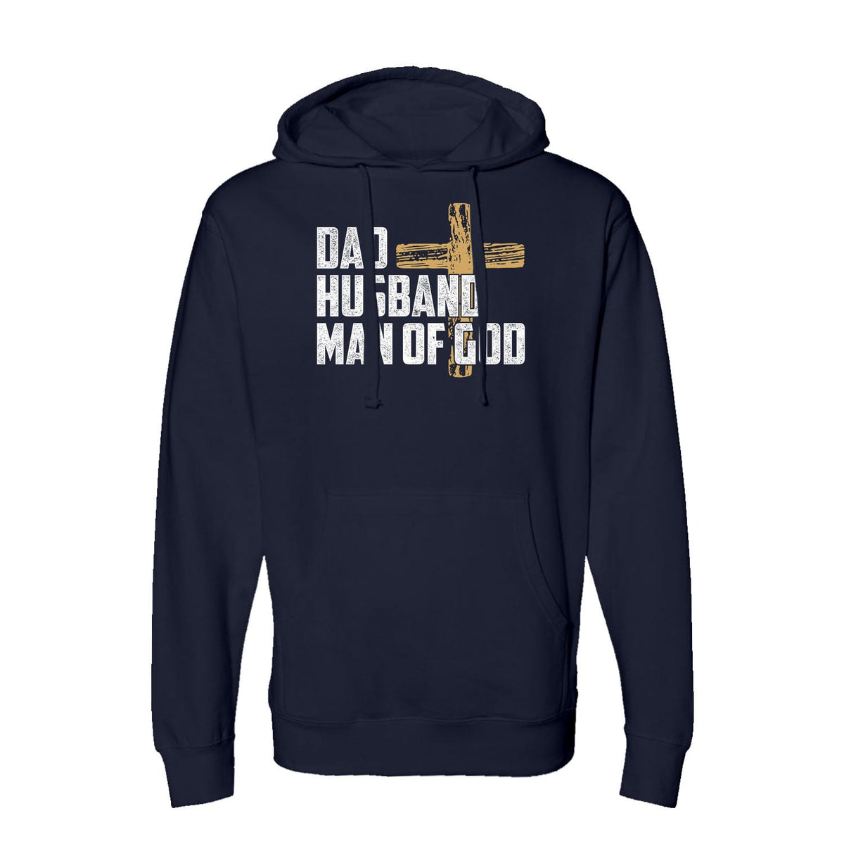 OurTrueGod Customs Apparel Hoodie / Navy / S Dad, Husband, Man Of God Hoodie