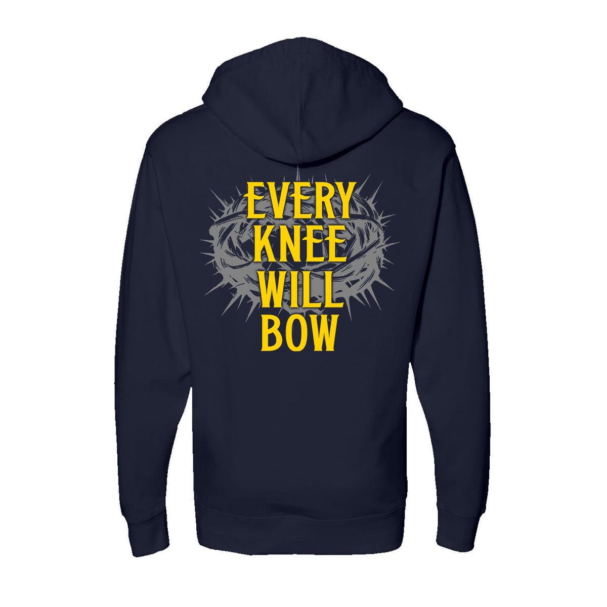 Every Knee Will Bow Hoodie in Navy