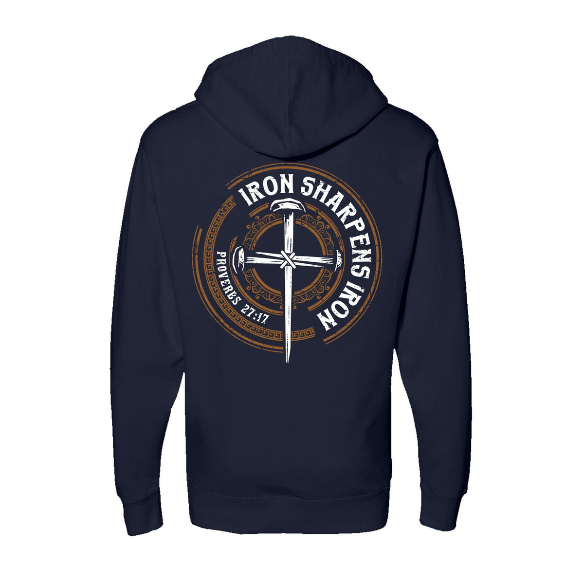 Iron Sharpens Iron - Proverbs 27:17 Hoodie in Navy