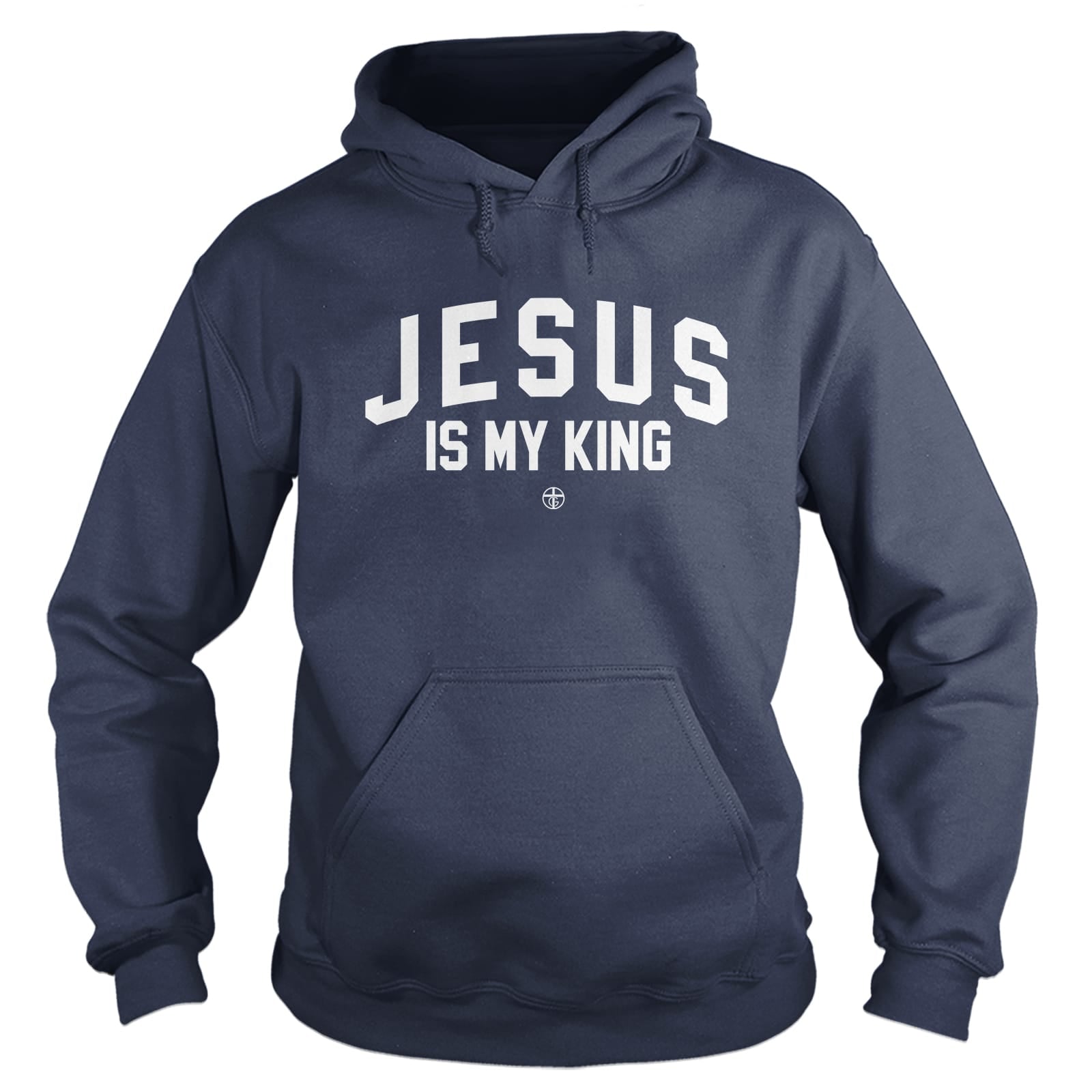 OurTrueGod Customs Apparel Hoodie / Navy / S Jesus Is My King Hoodie