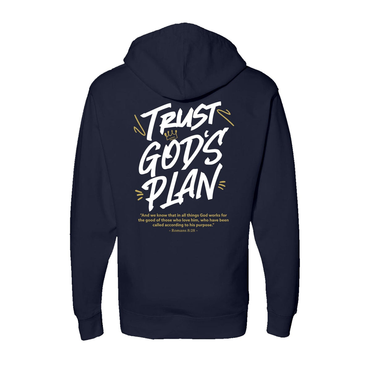 Trust God's Plan Hoodie in Navy