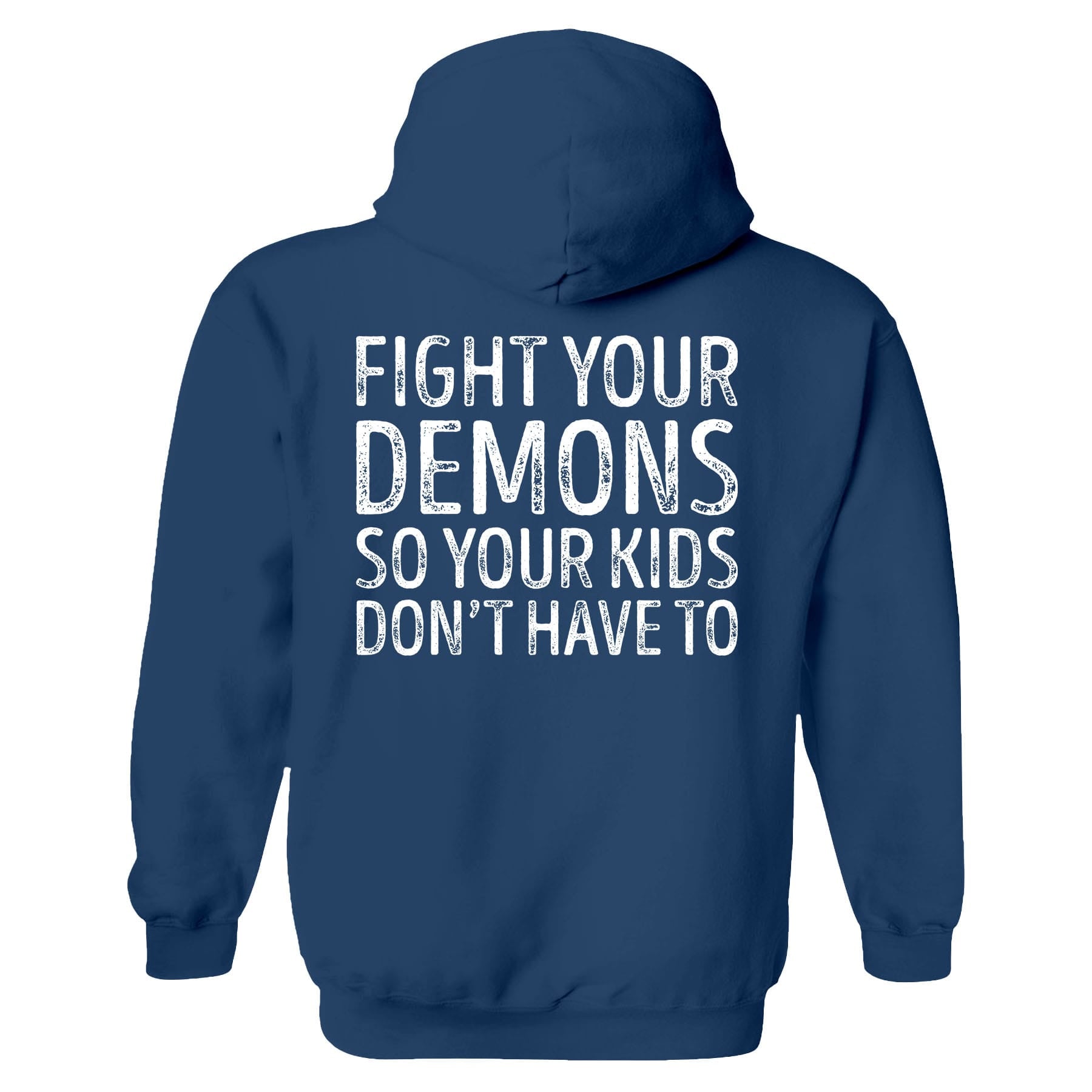 OurTrueGod Customs Apparel Hoodie / Neptune Blue / S Fight Your Demons Hoodie