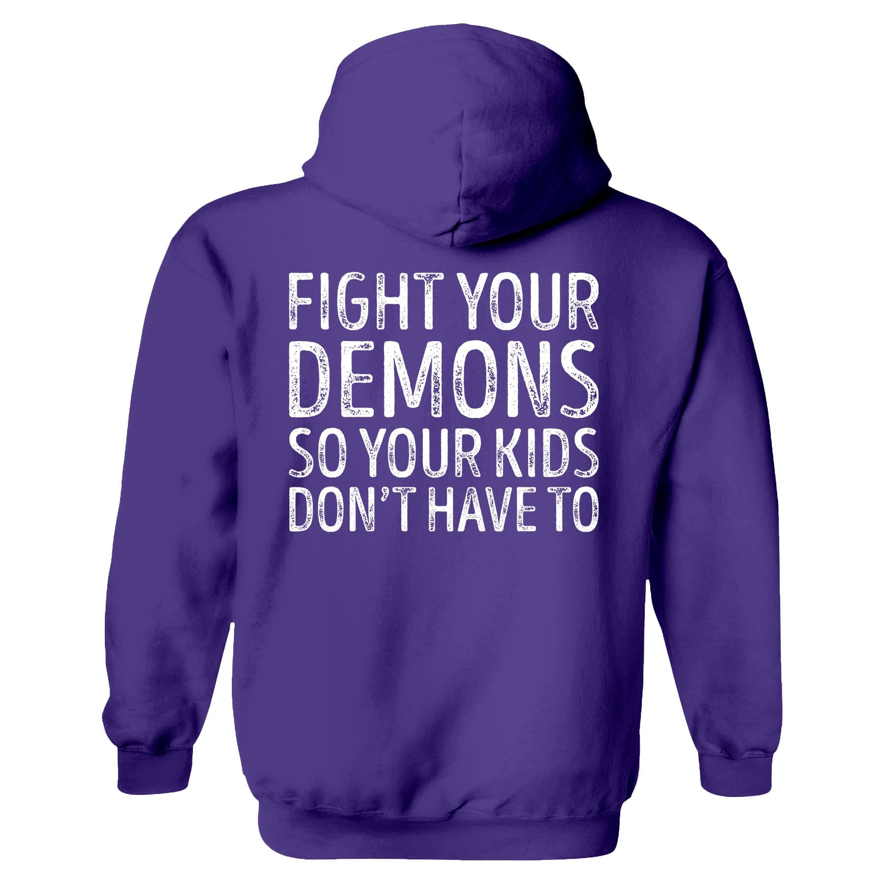 OurTrueGod Customs Apparel Hoodie / Purple / S Fight Your Demons Hoodie