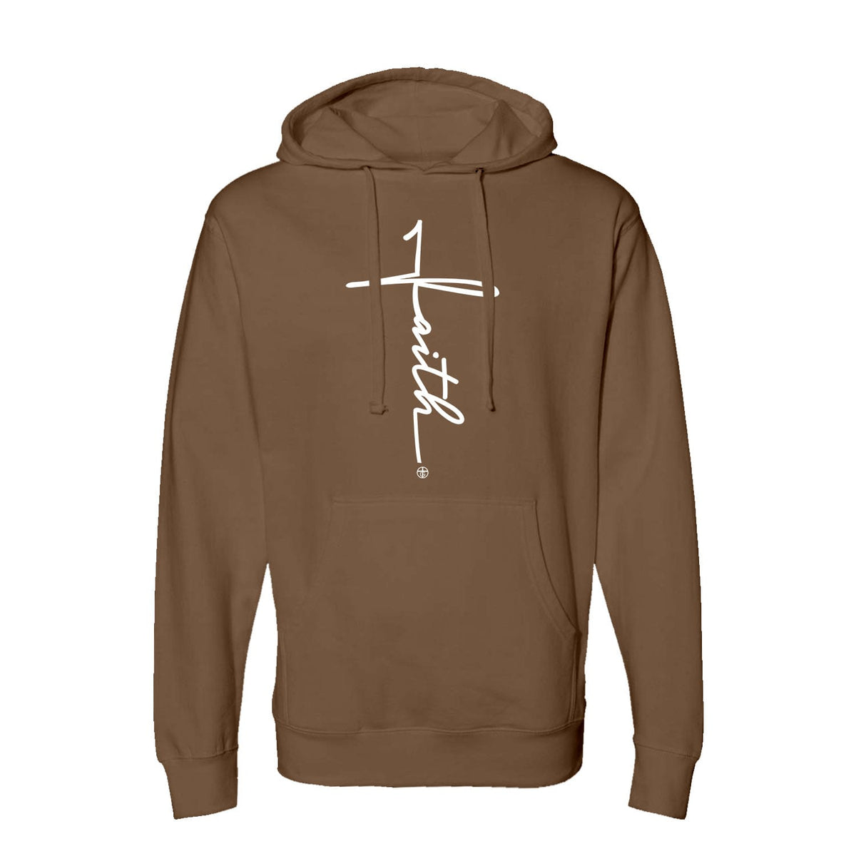 Faith Cross Hoodie in Saddle