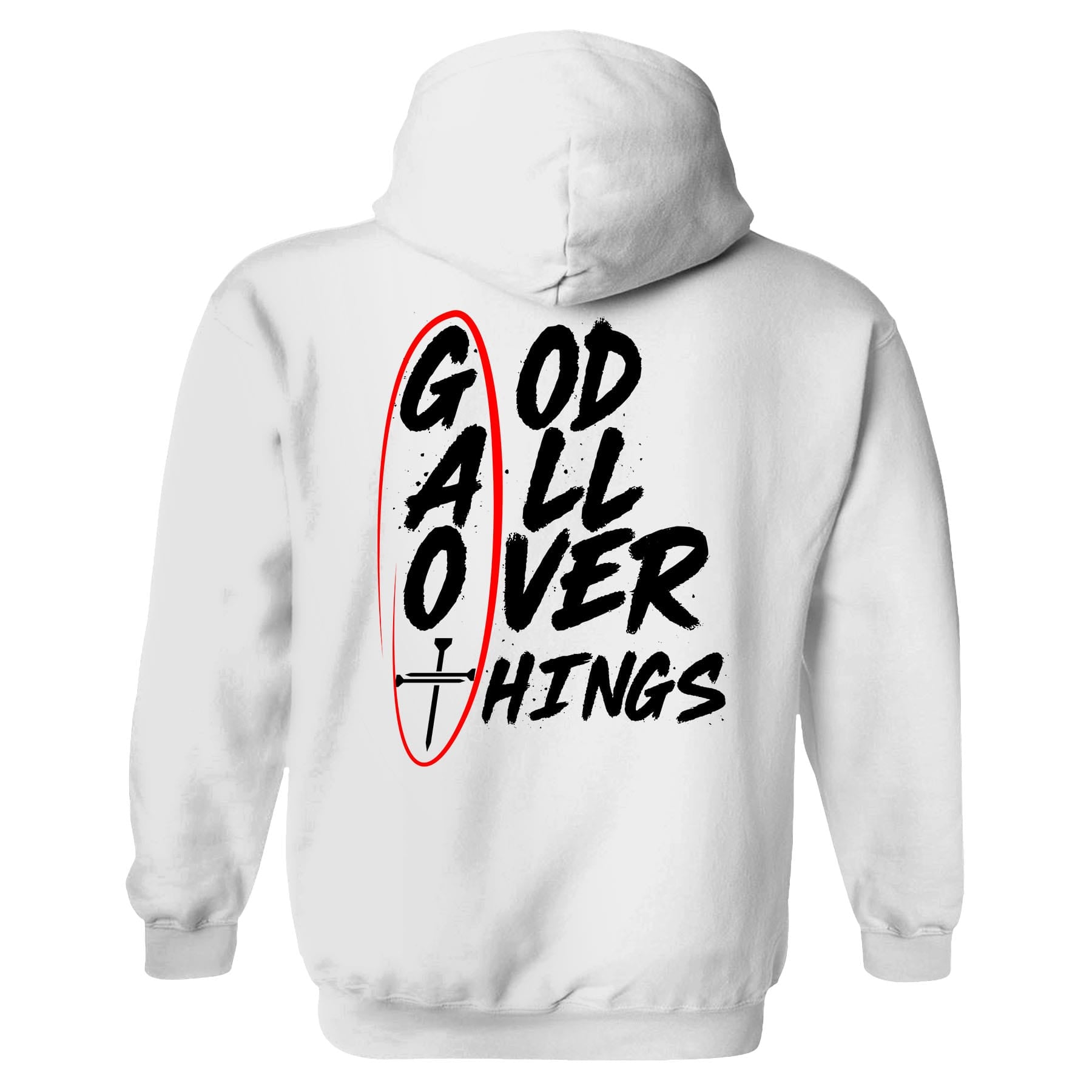OurTrueGod Customs Apparel Hoodie / White / S God All Over Things Hoodie