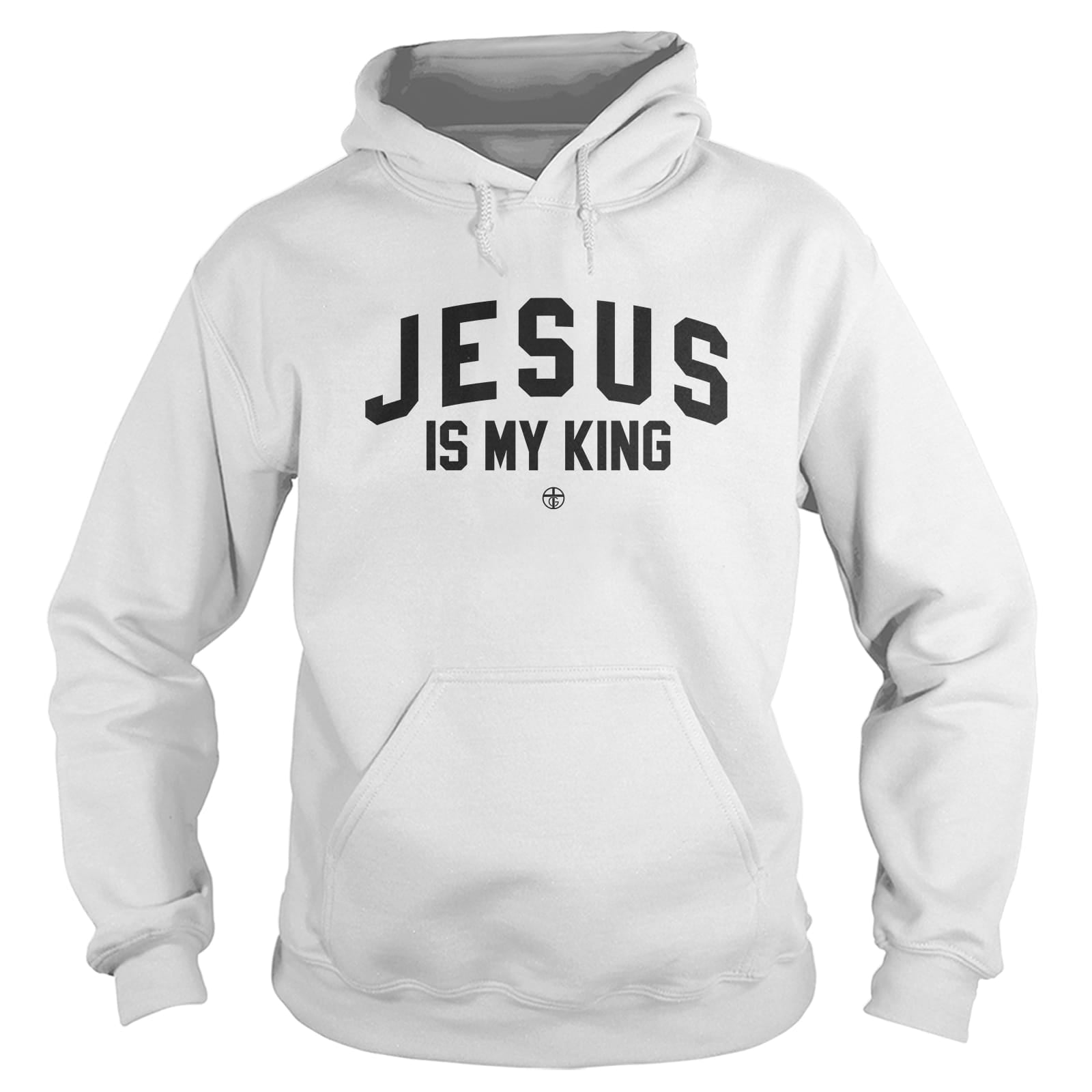 OurTrueGod Customs Apparel Hoodie / White / S Jesus Is My King Hoodie