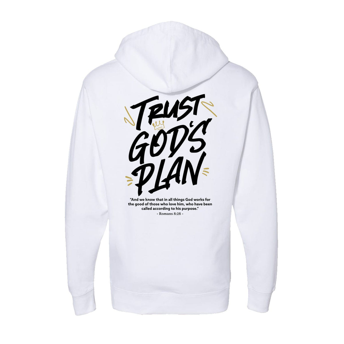 Trust God's Plan Hoodie in White
