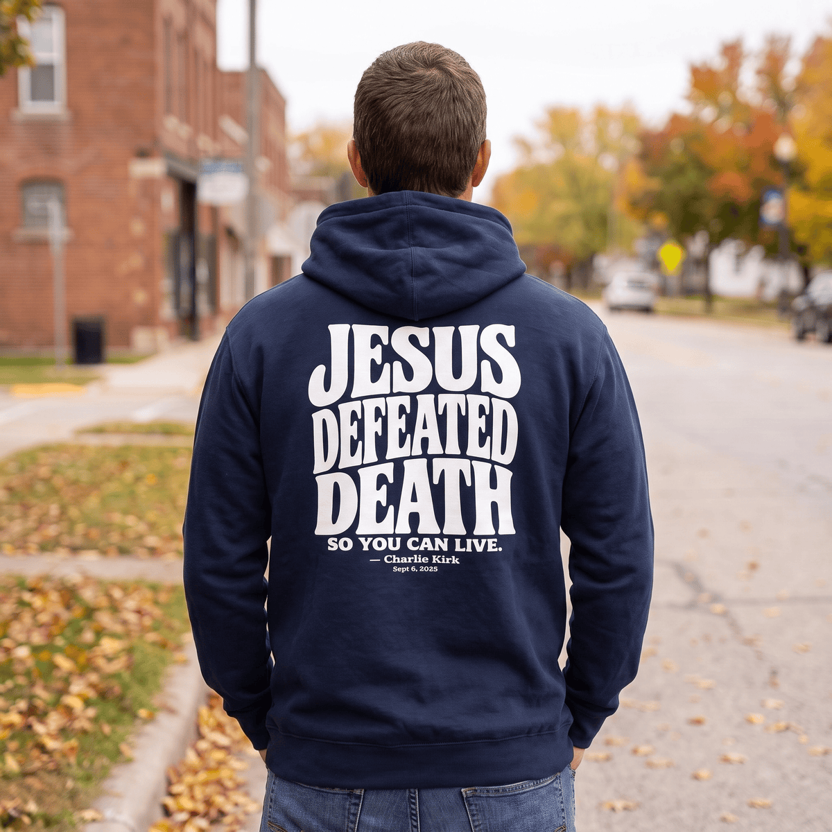 OurTrueGod Customs Apparel Jesus Defeated Death Hoodie