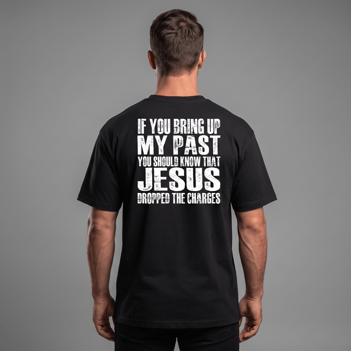 OurTrueGod Customs Apparel Jesus Dropped The Charges Heavyweight Oversized Tee
