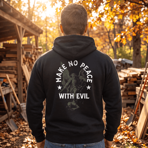 Make No Peace With Evil Hoodie by Our True God