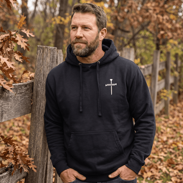 Nail Cross Left Chest Hoodie by Our True God