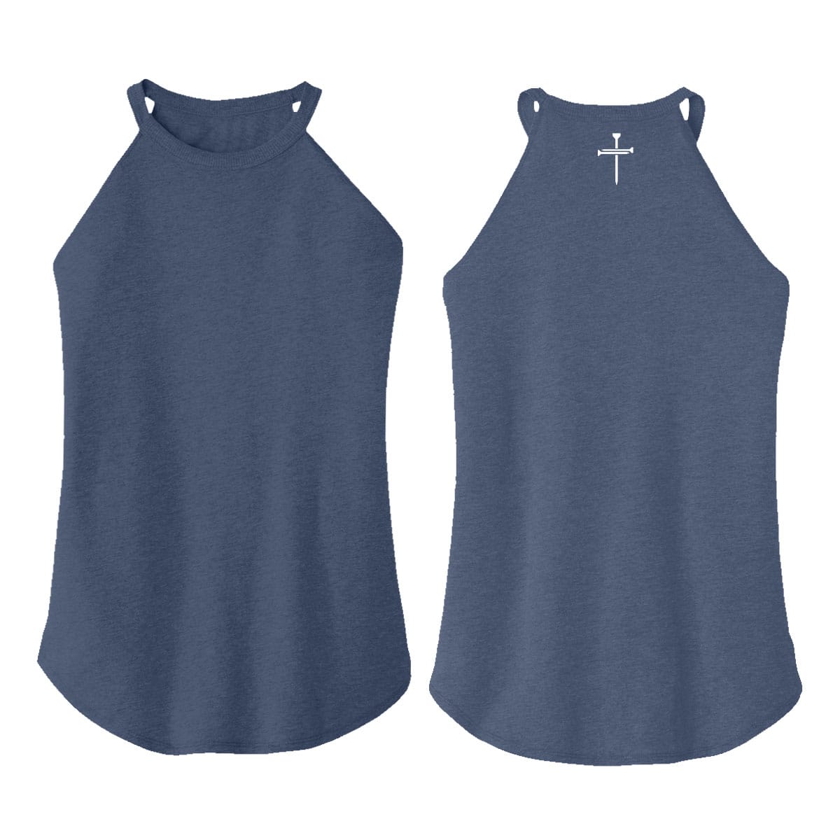 OurTrueGod Customs Apparel Nail Cross Rocker Tank (Back)