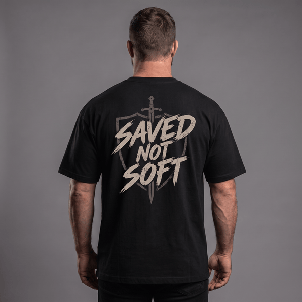 Saved Not Soft Heavyweight Oversized Tee by Our True God
