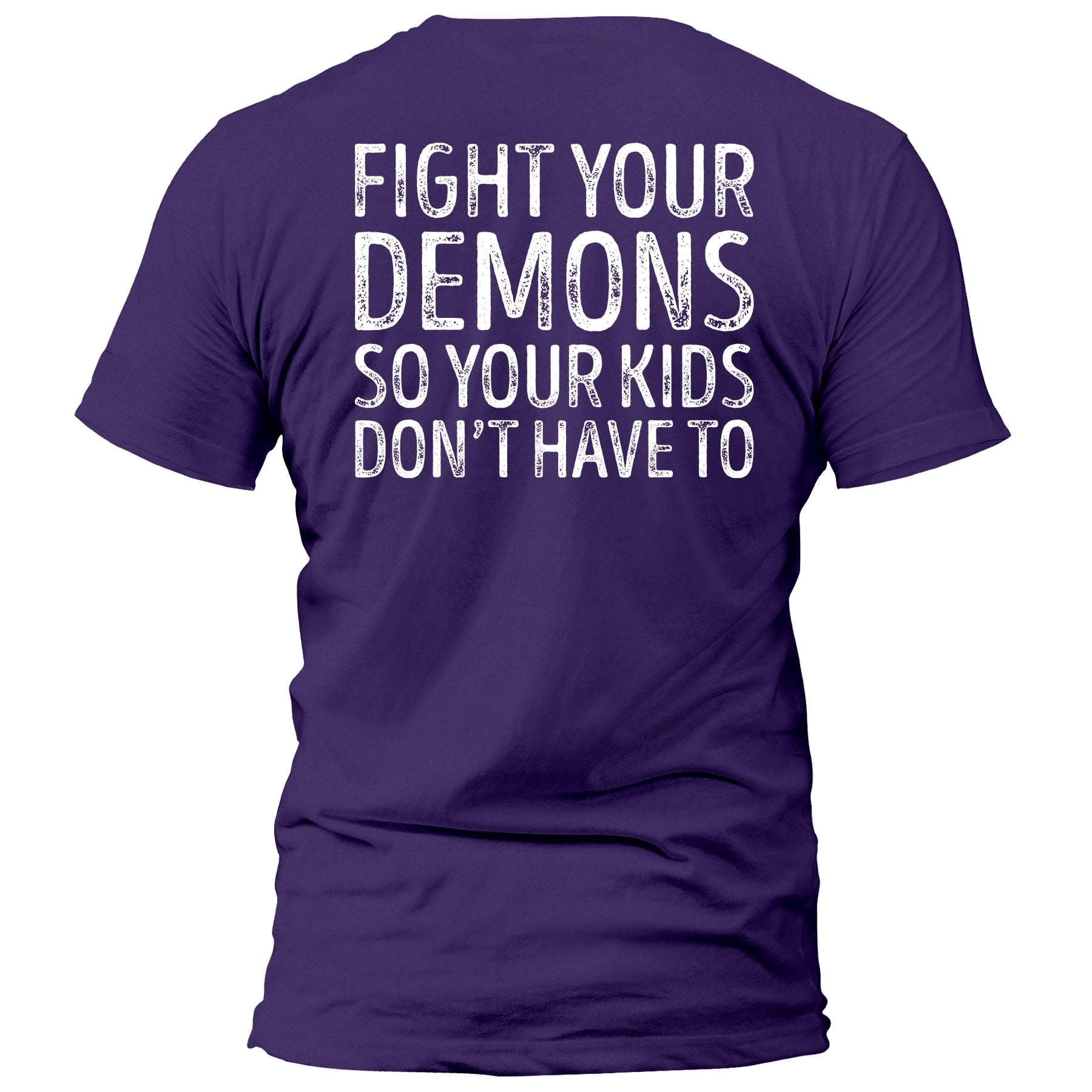 OurTrueGod Customs Apparel T-Shirt / Purple / S Fight Your Demons T-Shirt