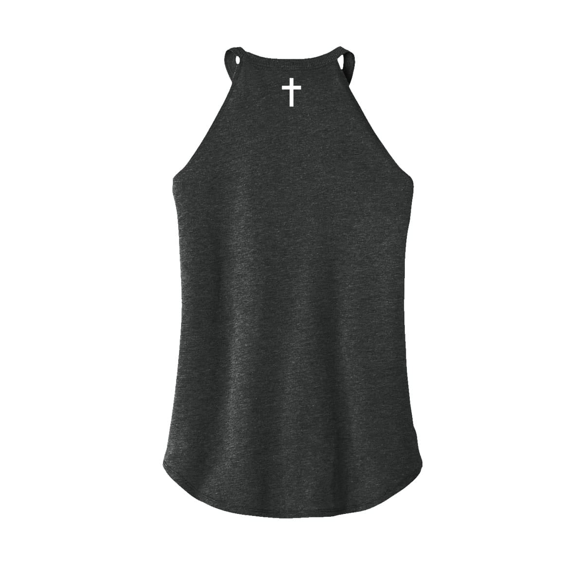 OurTrueGod Customs Apparel Women's Rocker Tank / Black Frost / XS Cross Rocker Tank (Back)