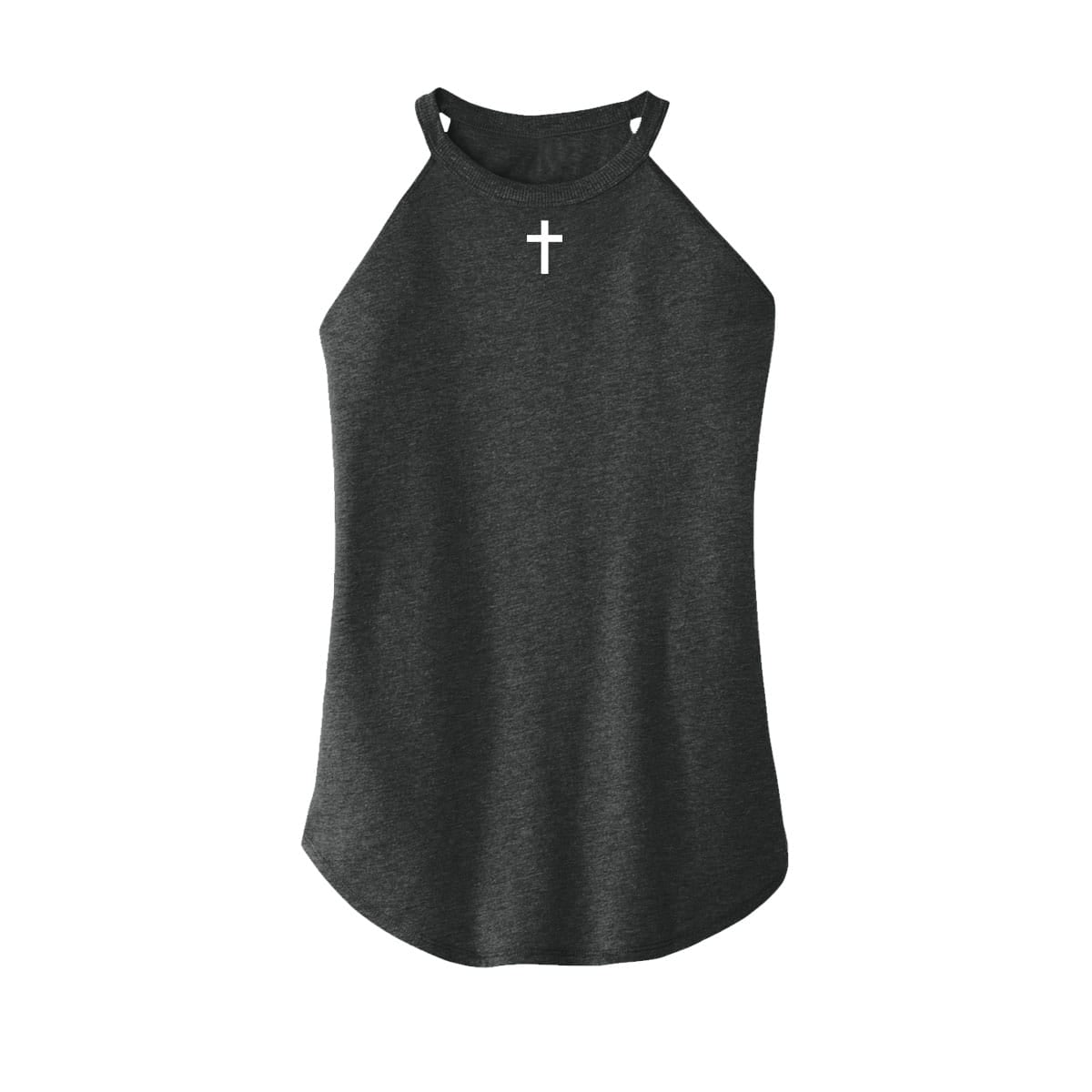 OurTrueGod Customs Apparel Women's Rocker Tank / Black Frost / XS Cross Rocker Tank (Front)