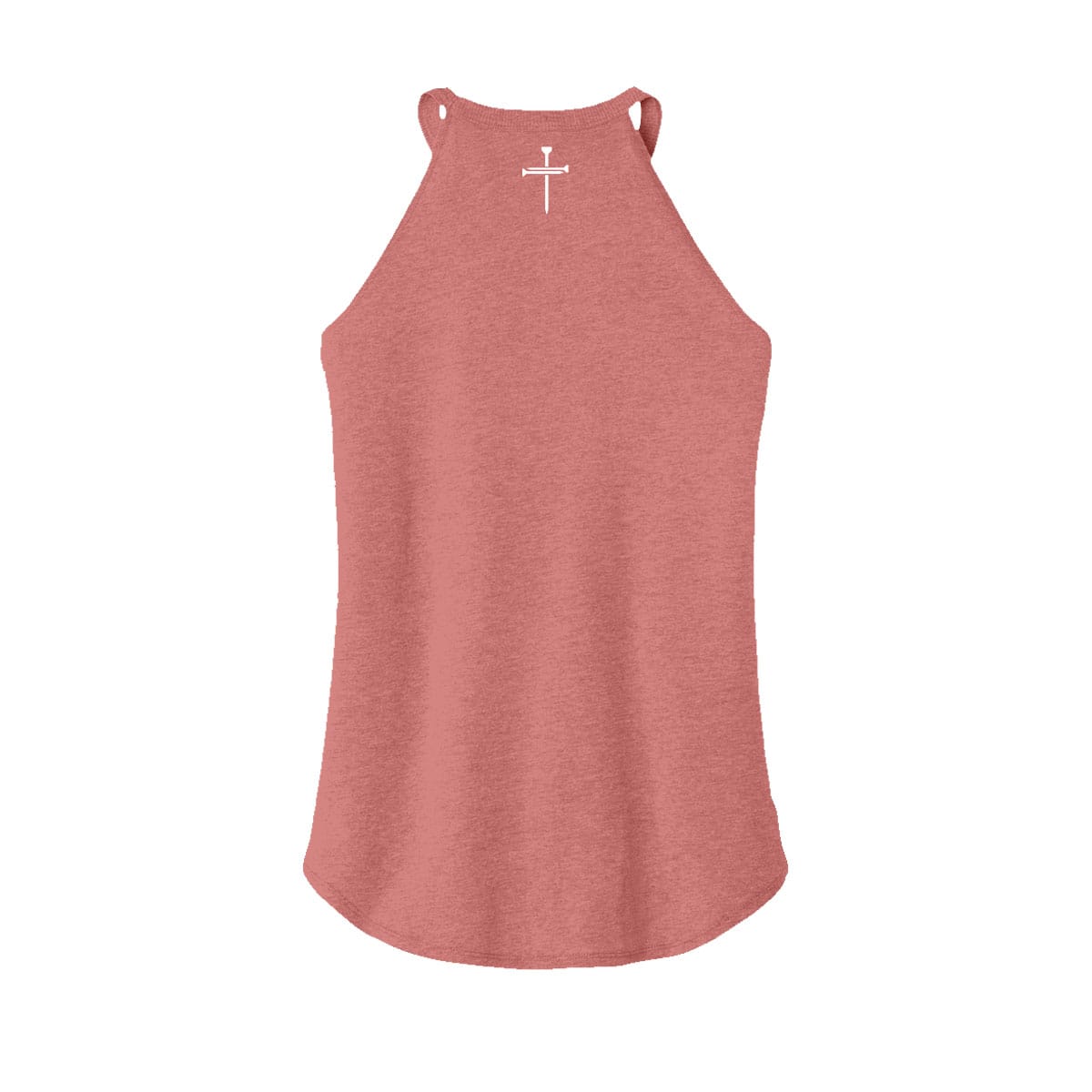 OurTrueGod Customs Apparel Women's Rocker Tank / Blush Frost / XS Nail Cross Rocker Tank (Back)