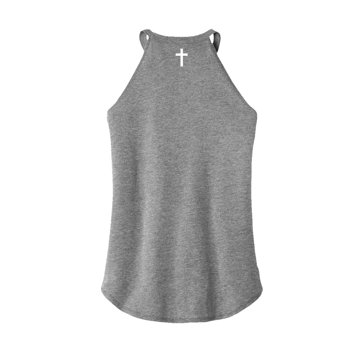 OurTrueGod Customs Apparel Women's Rocker Tank / Grey Frost / XS Cross Rocker Tank (Back)