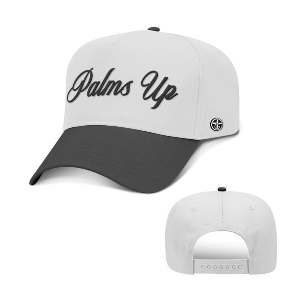 Palms Up Two Tone Hat, Baseball in Black and White