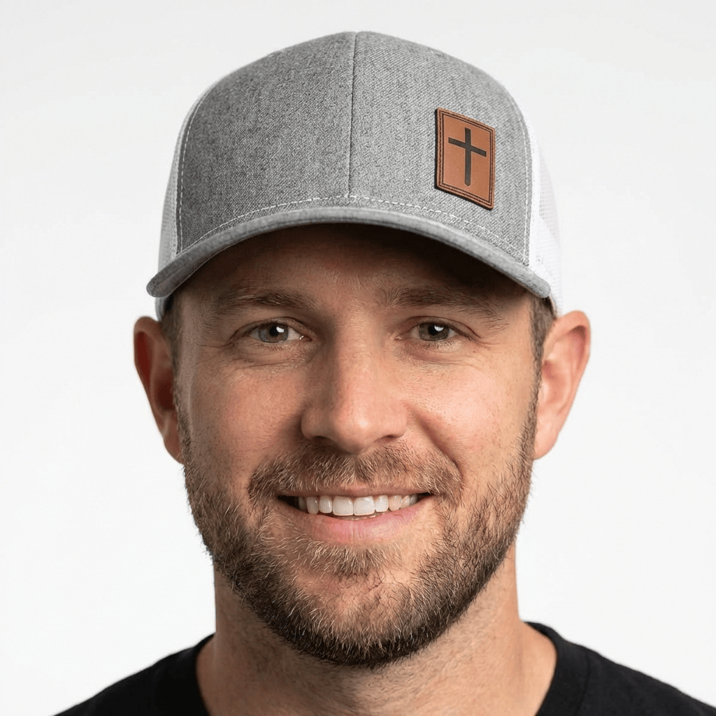 OurTrueGod Customs Hat Cross Leather Patch Hats