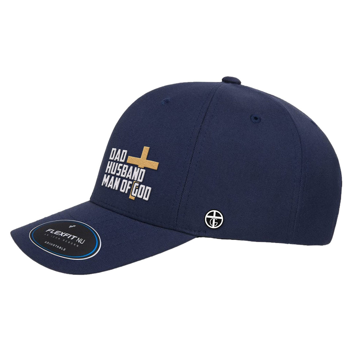 OurTrueGod Customs Hat Dad, Husband, Man of God Premium Flexfit Hats