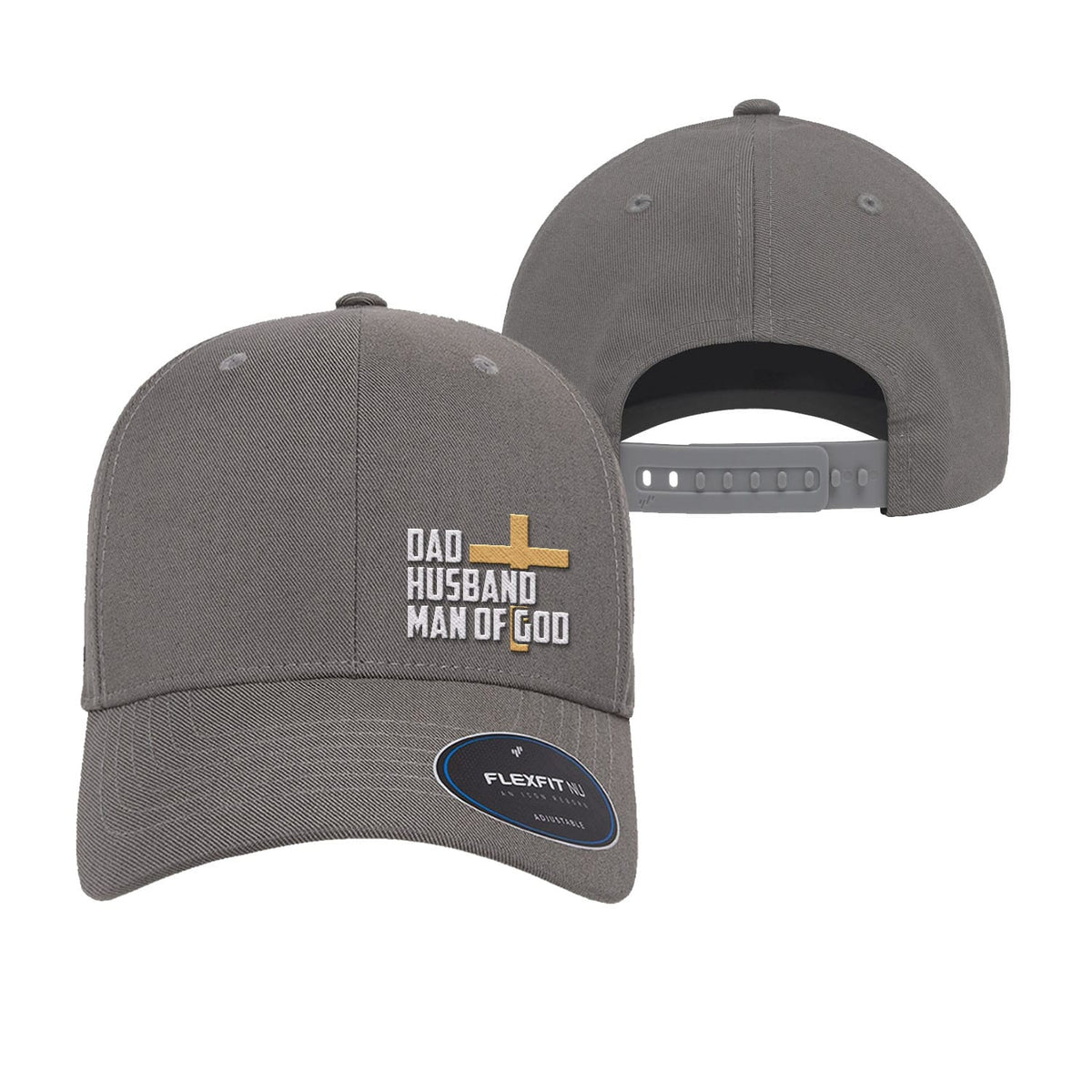 OurTrueGod Customs Hat Dad, Husband, Man of God Premium Flexfit Hats