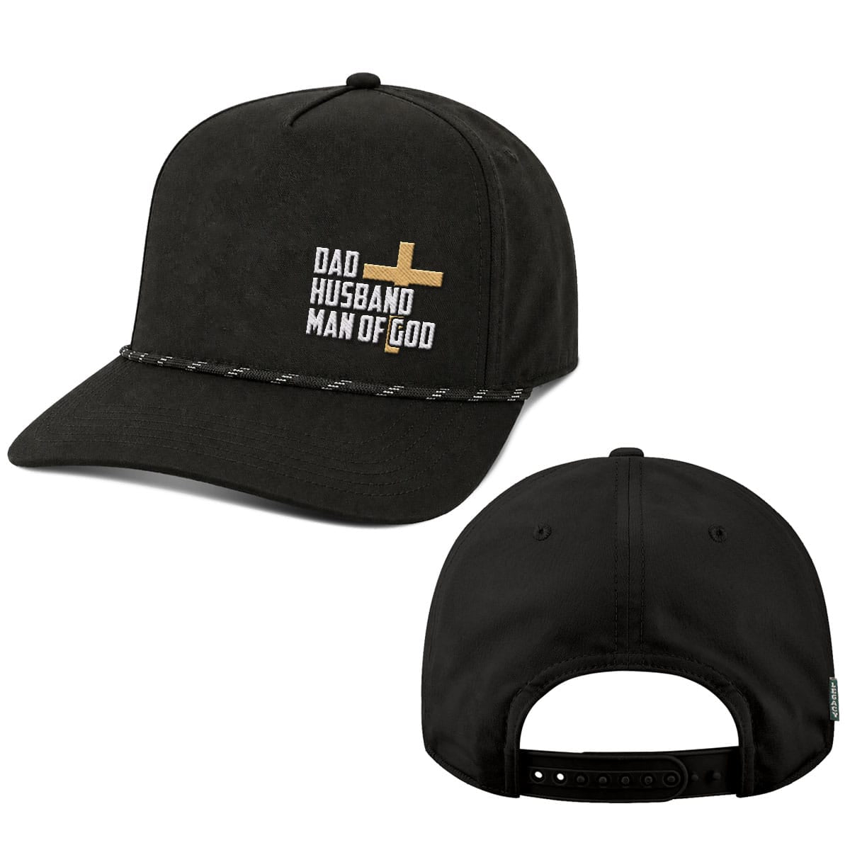 OurTrueGod Customs Hat Dad, Husband, Man of God Rope Hats