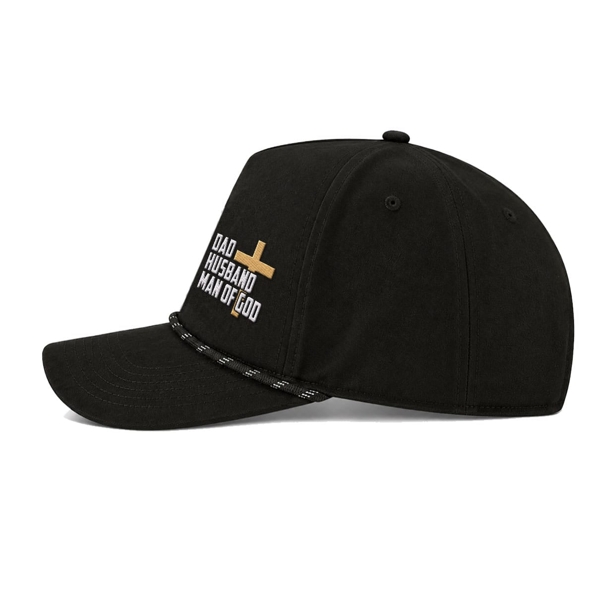 OurTrueGod Customs Hat Dad, Husband, Man of God Rope Hats