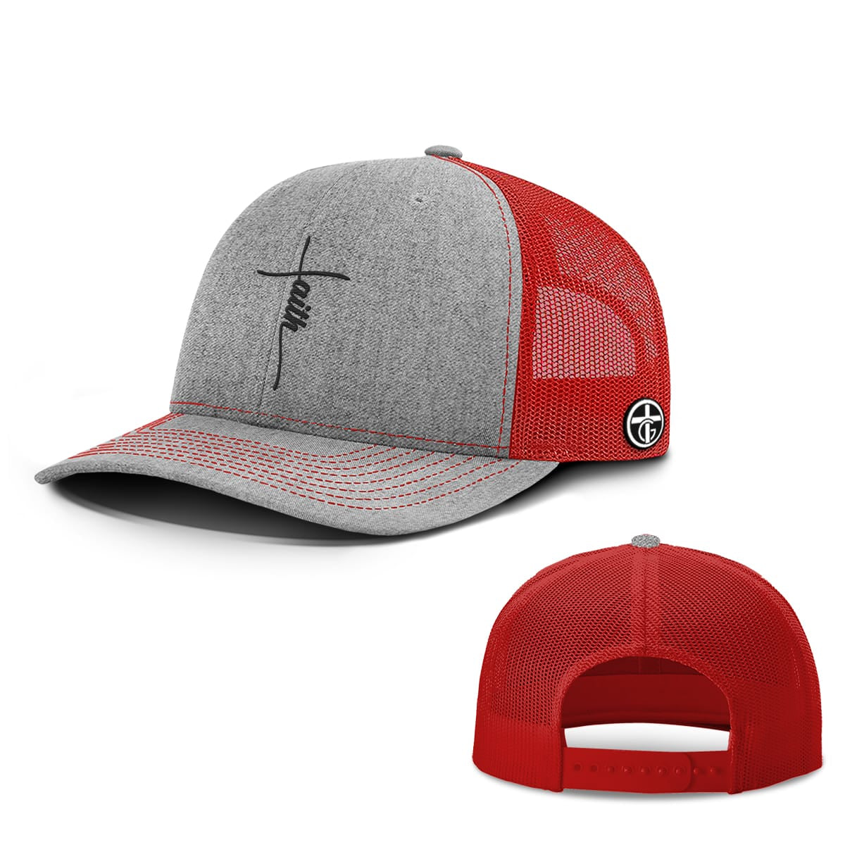 OurTrueGod Customs Hat Faith Cross Center Hats