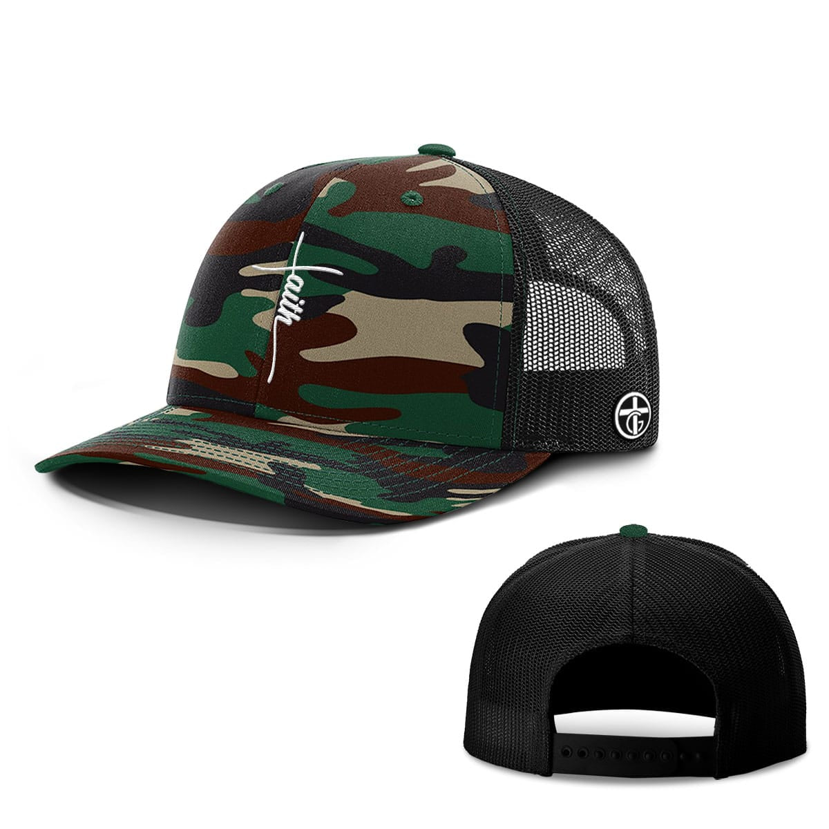 OurTrueGod Customs Hat Faith Cross Center Hats