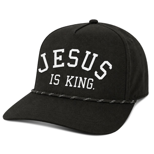 OurTrueGod Customs Hat Five Panel Classic / Black / One Size Jesus Is King Rope Hats