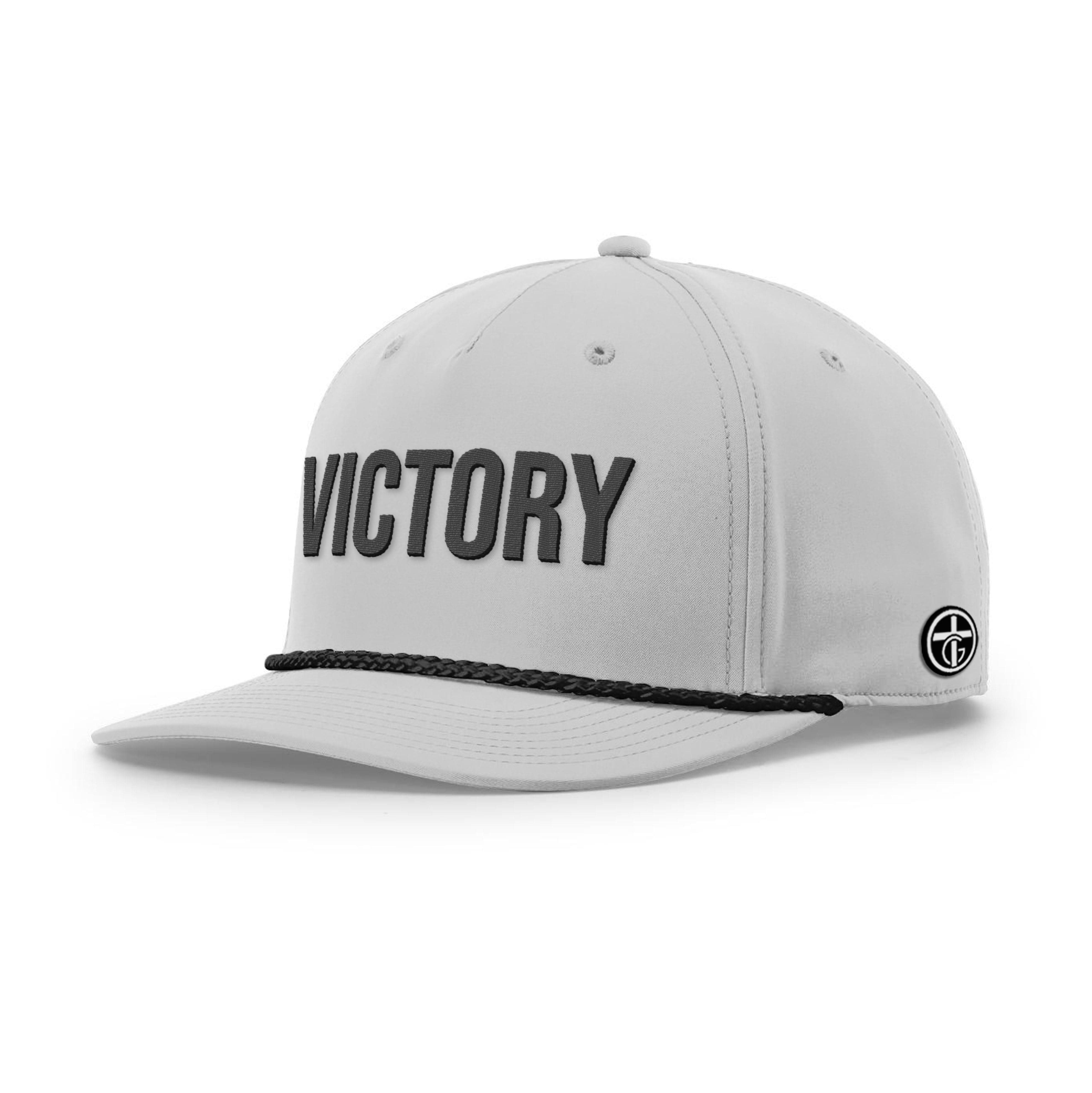 OurTrueGod Customs Hat Five Panel Classic / Light Grey and Black / One Size VICTORY Rope Hats