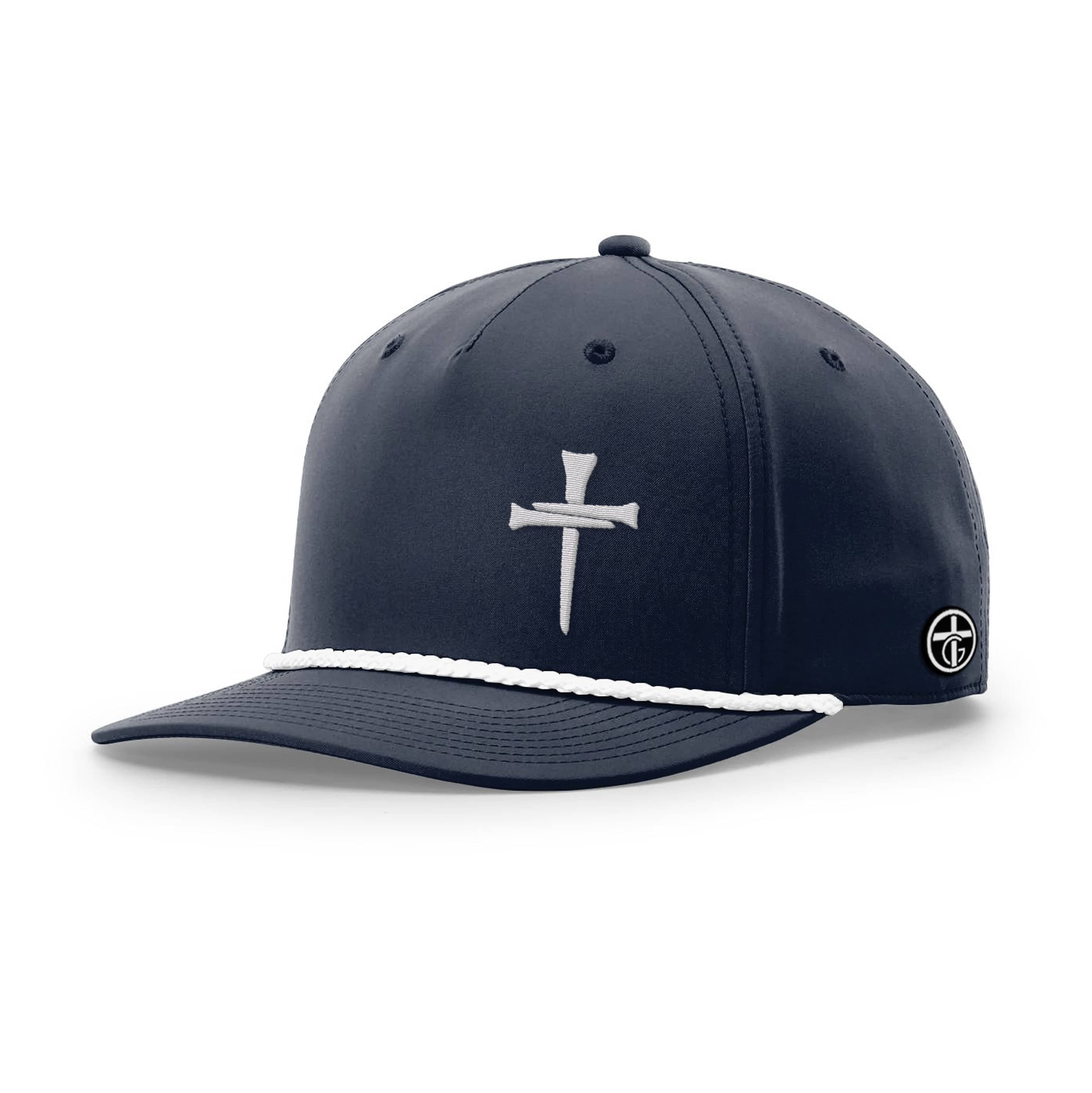 3 Tee Cross Rope Hat — Christian Golf Snapback | OurTrueGod Customs
