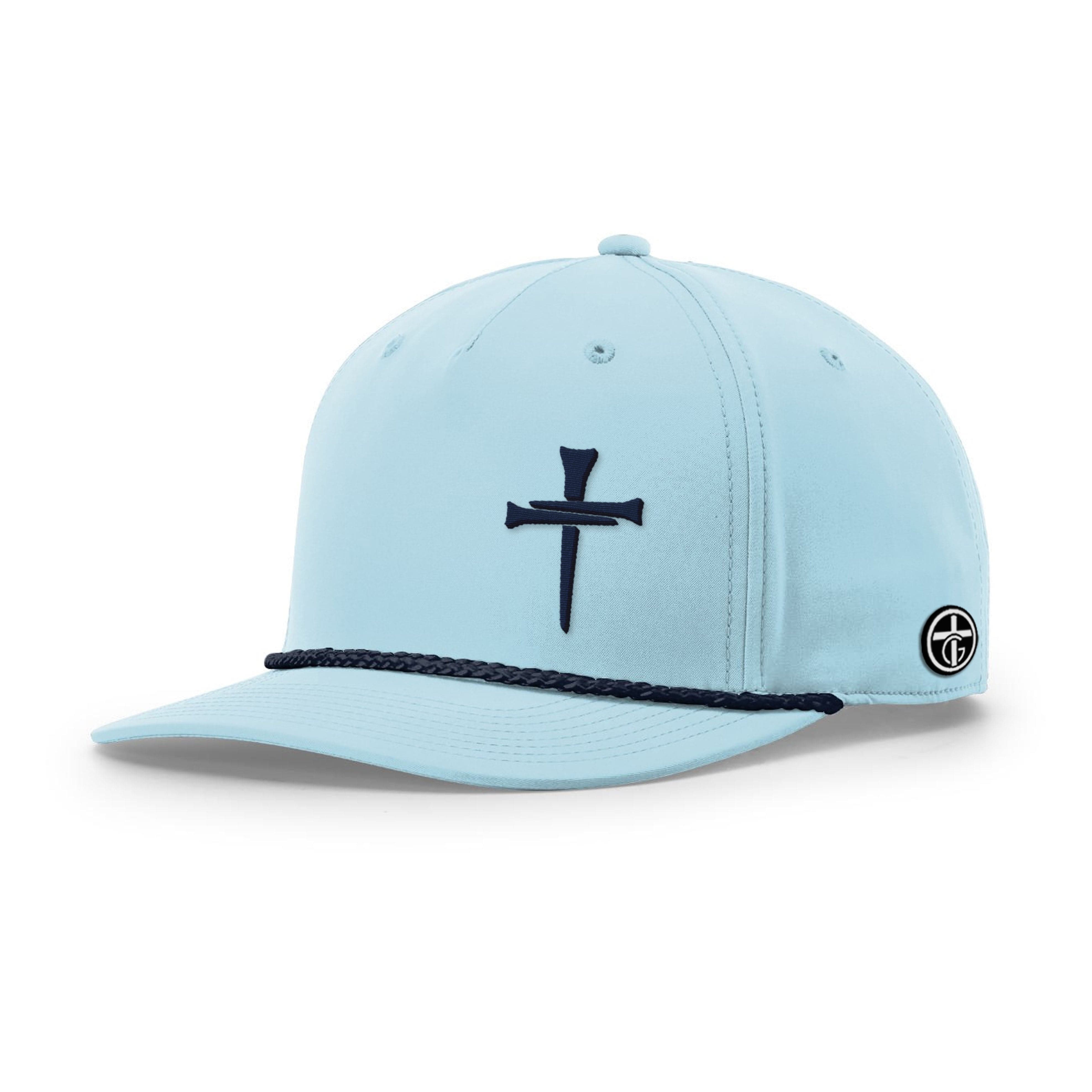 3 Tee Cross Rope Hat — Christian Golf Snapback | OurTrueGod Customs