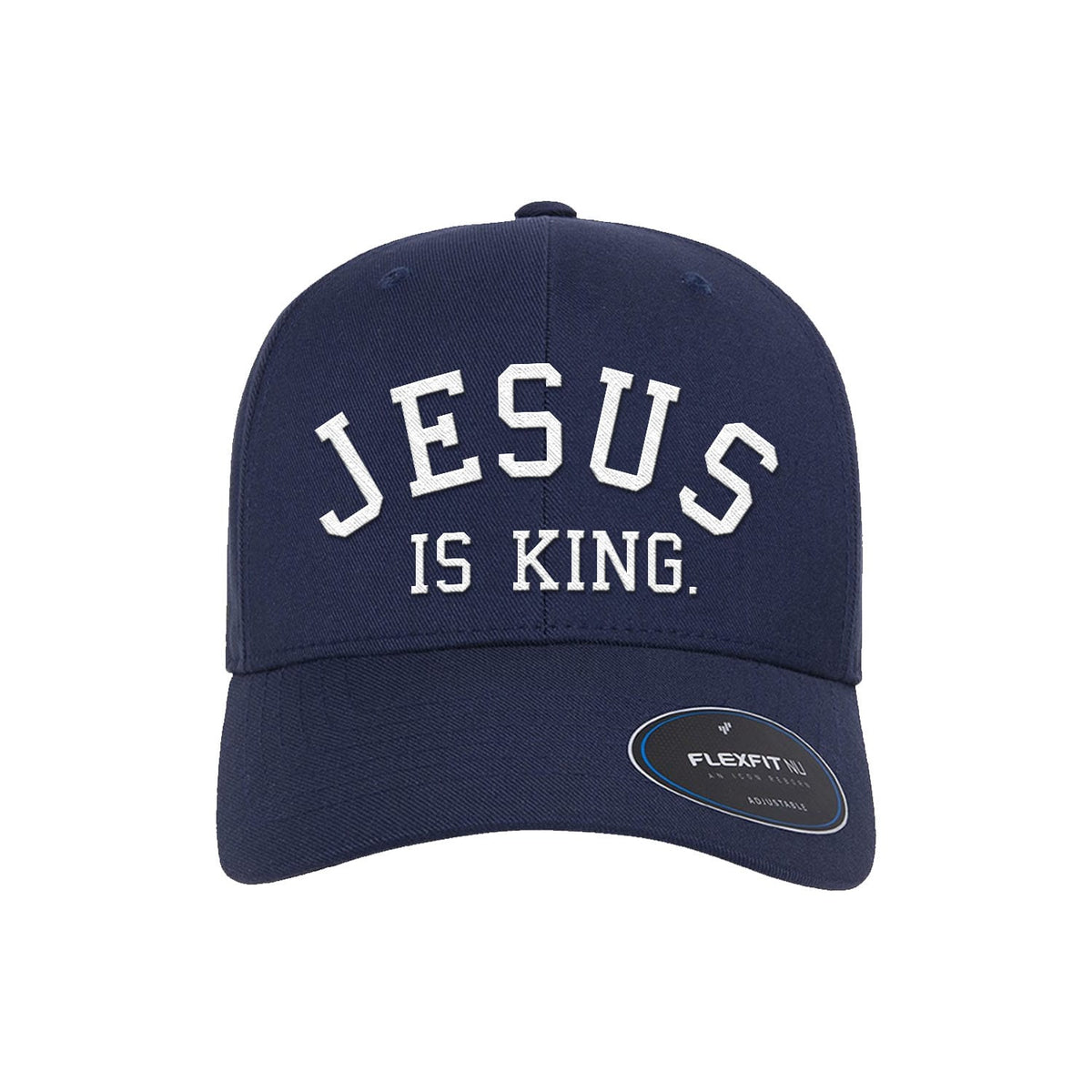 OurTrueGod Customs Hat Flexfit Adjustable Cap / Navy / One Size Jesus Is King Premium Flexfit Hats