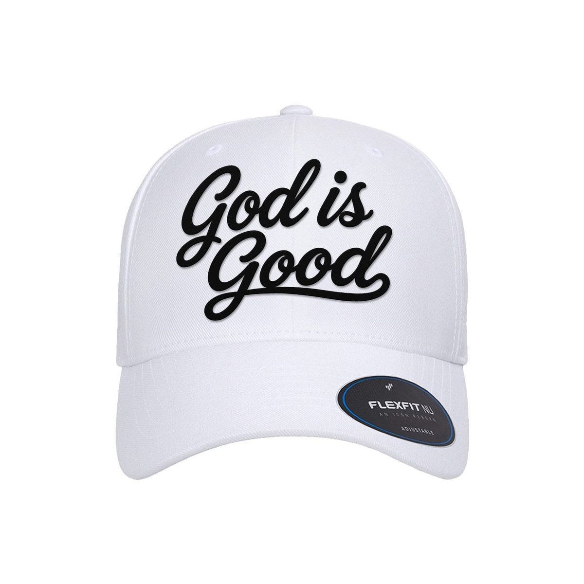 OurTrueGod Customs Hat Flexfit Adjustable Cap / White / One Size God Is Good Premium Flexfit Hats
