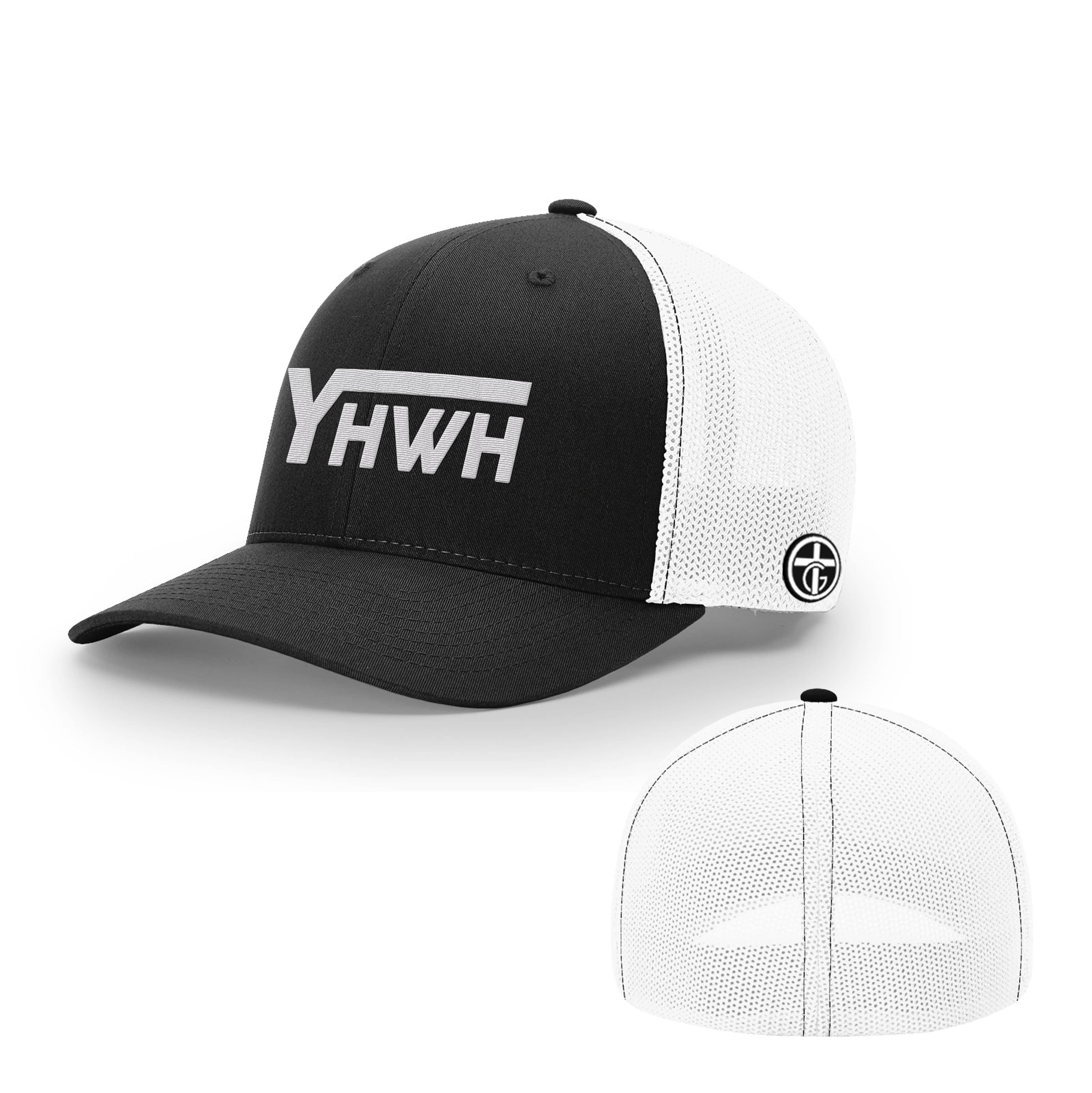 OurTrueGod Customs Hat Flexfit / Black and White / S/M YHWH Hats